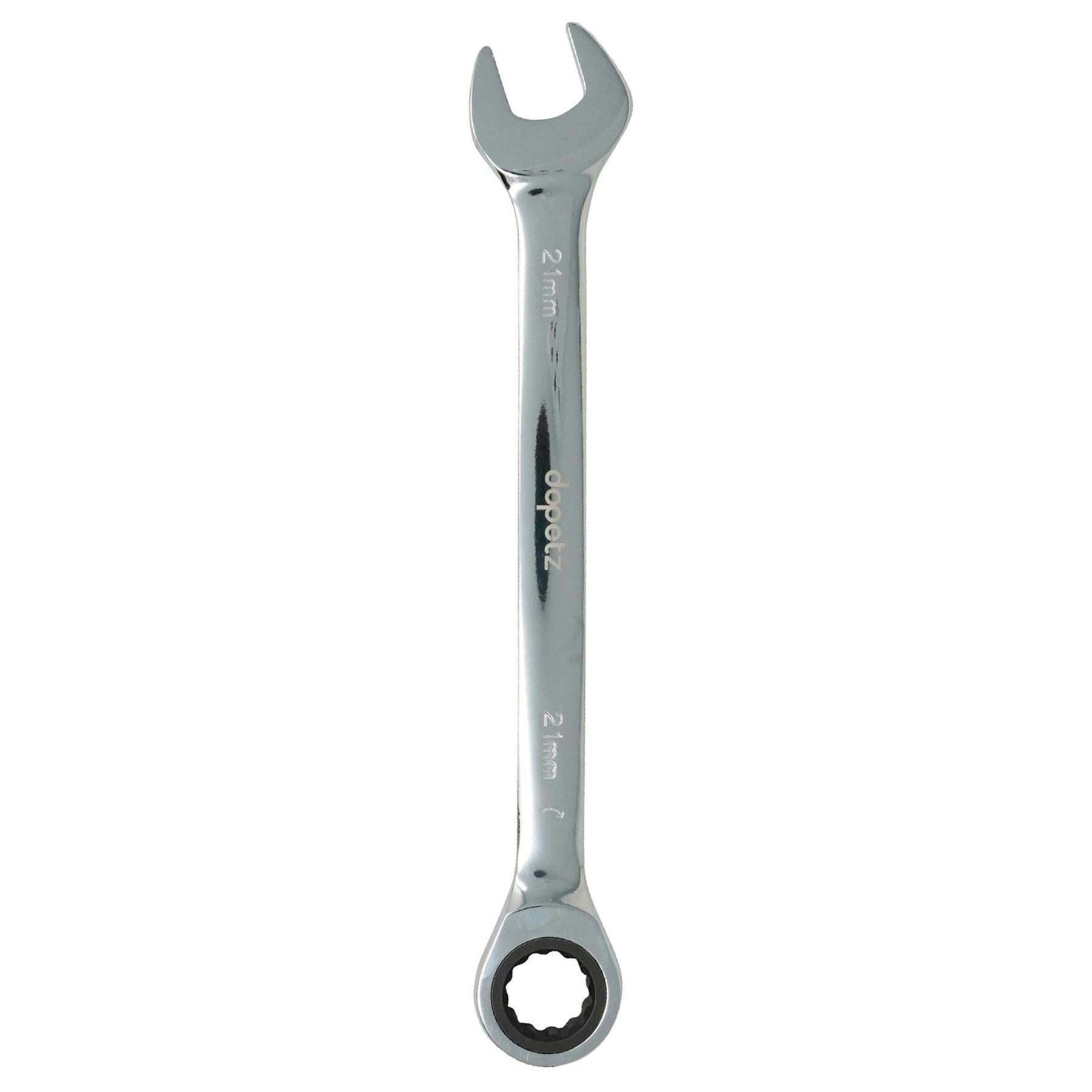 Fixed Head Ratchet Metric Spanner Open End Ring Combination 21mm