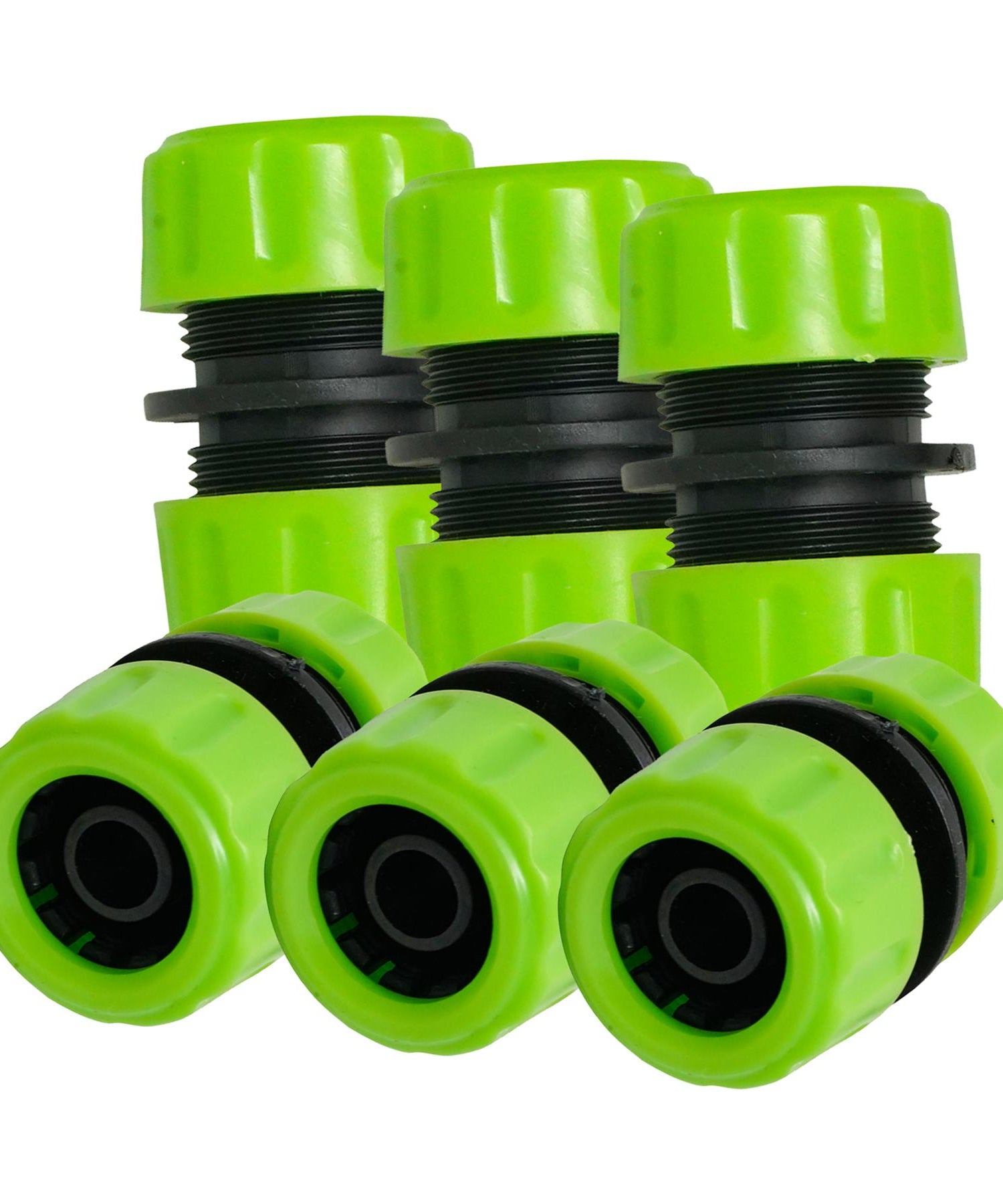 1/2" Hose Joiner Female Garden Water Pipe Fitting Connector Plastic Green 6PC By Dapetz