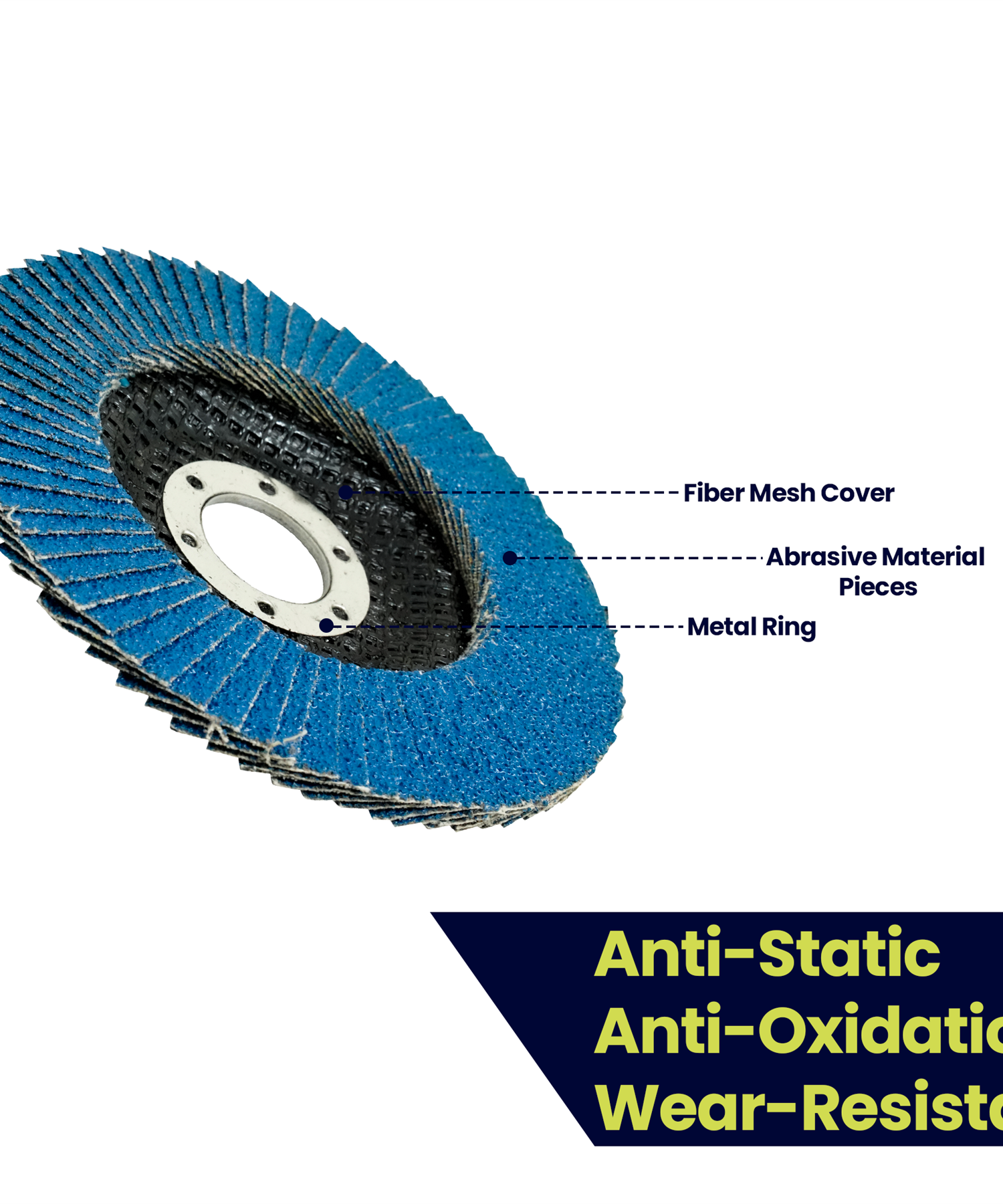 20pcs Flap Grinding Sanding Discs 115mm 4.5" 80 Grit Zirconium Oxide By Dapetz