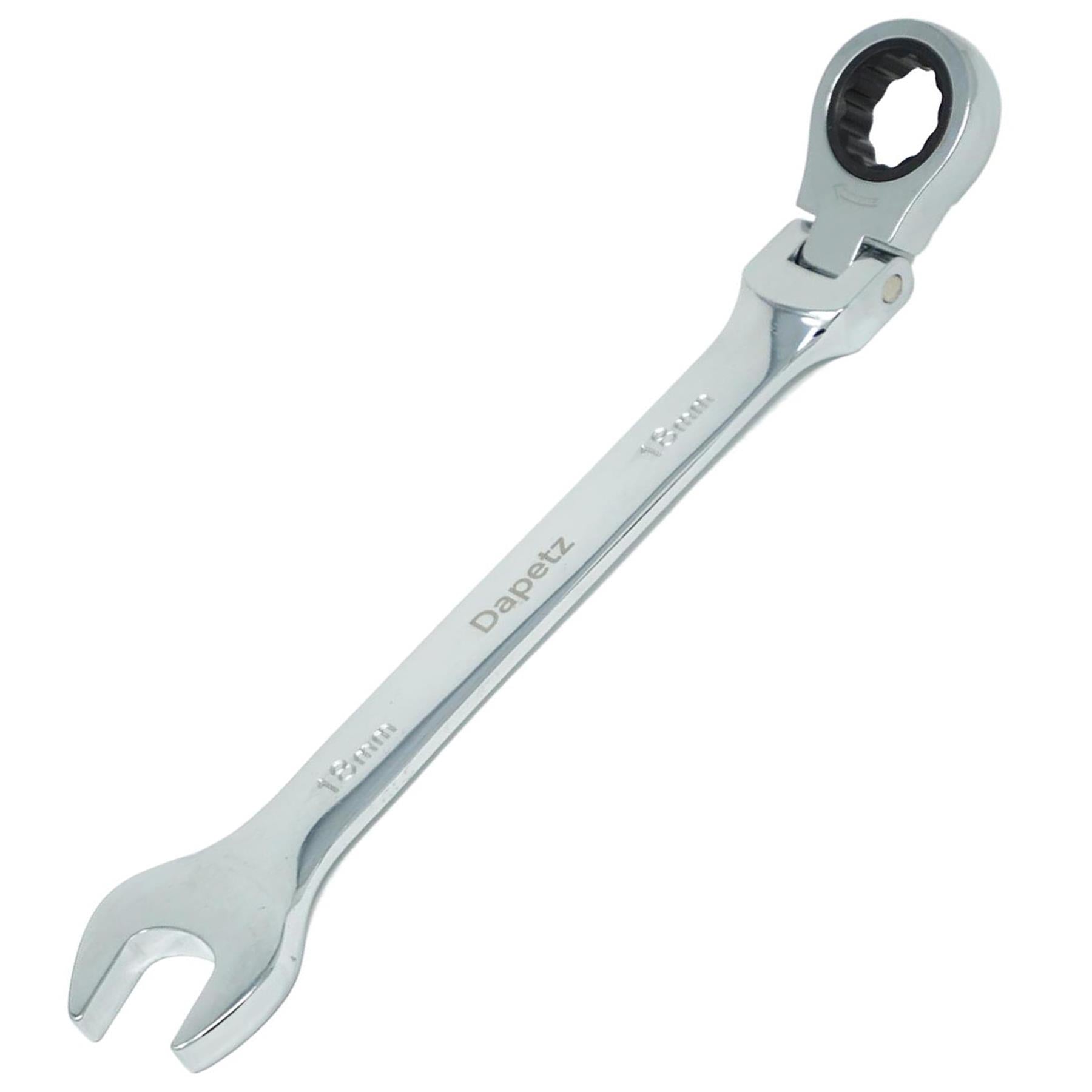 18mm Flexible Head Ratchet Metric Spanner Open End & Ring Guaranteed