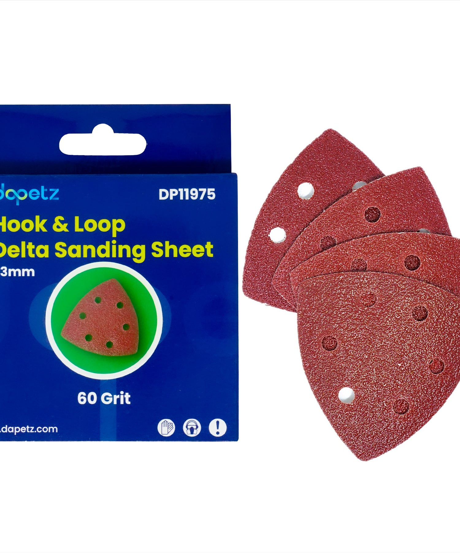 Dapetz Mouse Sanding Sheet 40, 60, 80, & 120 Grit Sandpapers Detail Palm Sander Pad 93mm (Pack of 20)