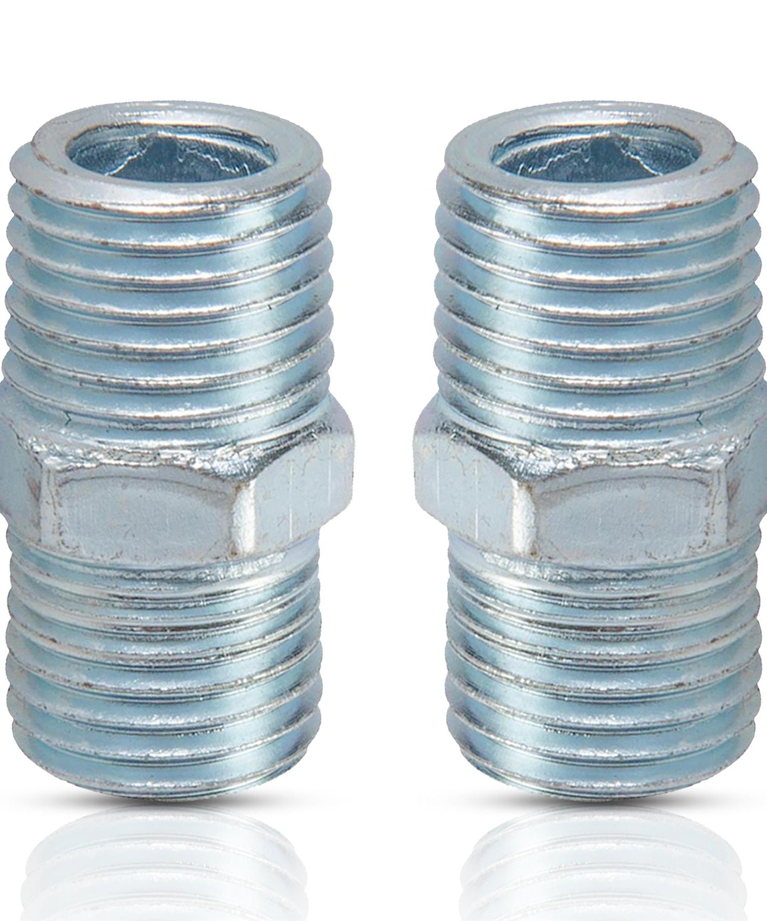 2 Equal Union Connector 1/4" Double Male Adaptor Airline Compressor Hose Fitting