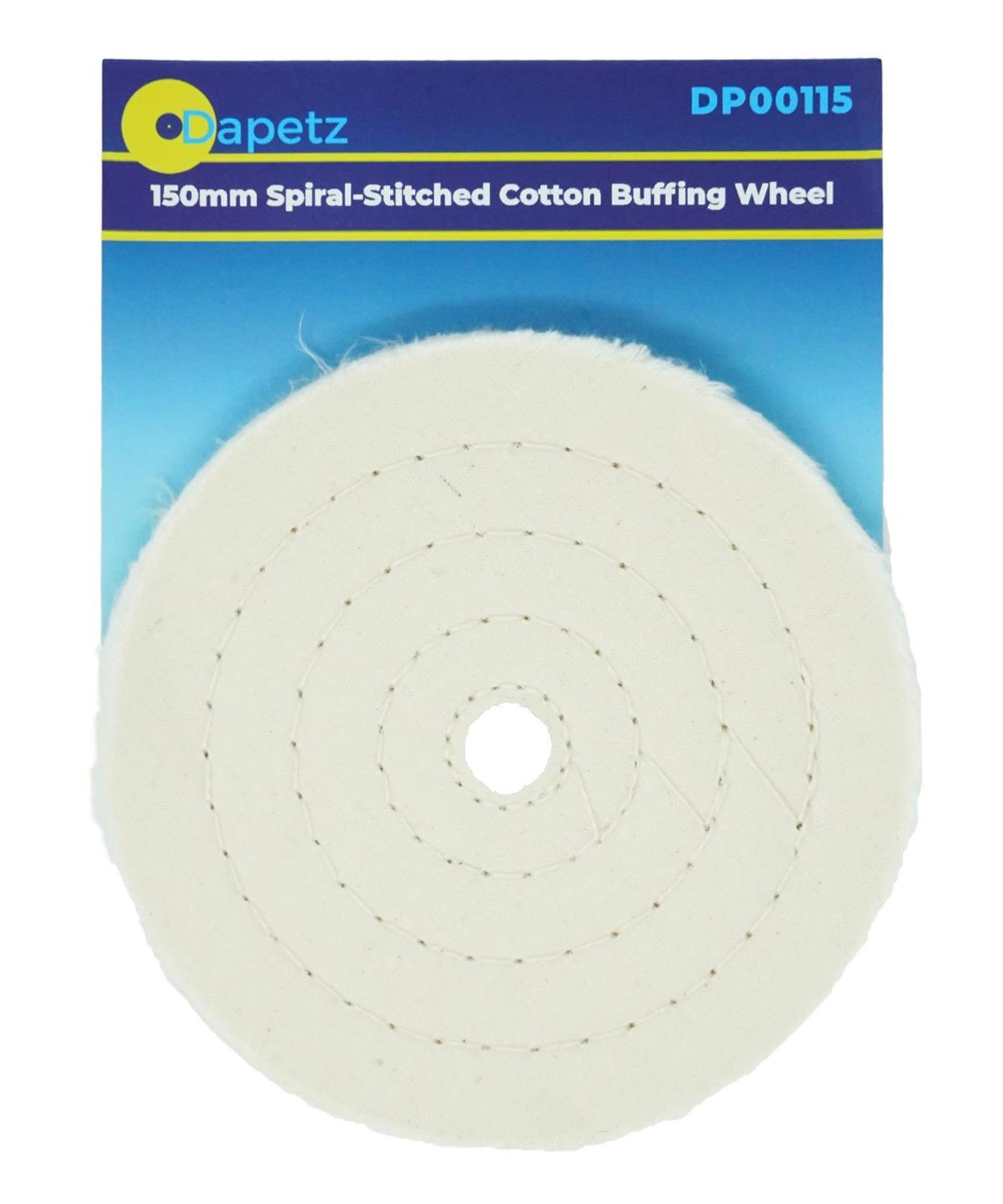 Dapetz Polishing Wheel Mop 150mm 6" Spiral Stitched Cotton Buffing Mop For Bench Grinder