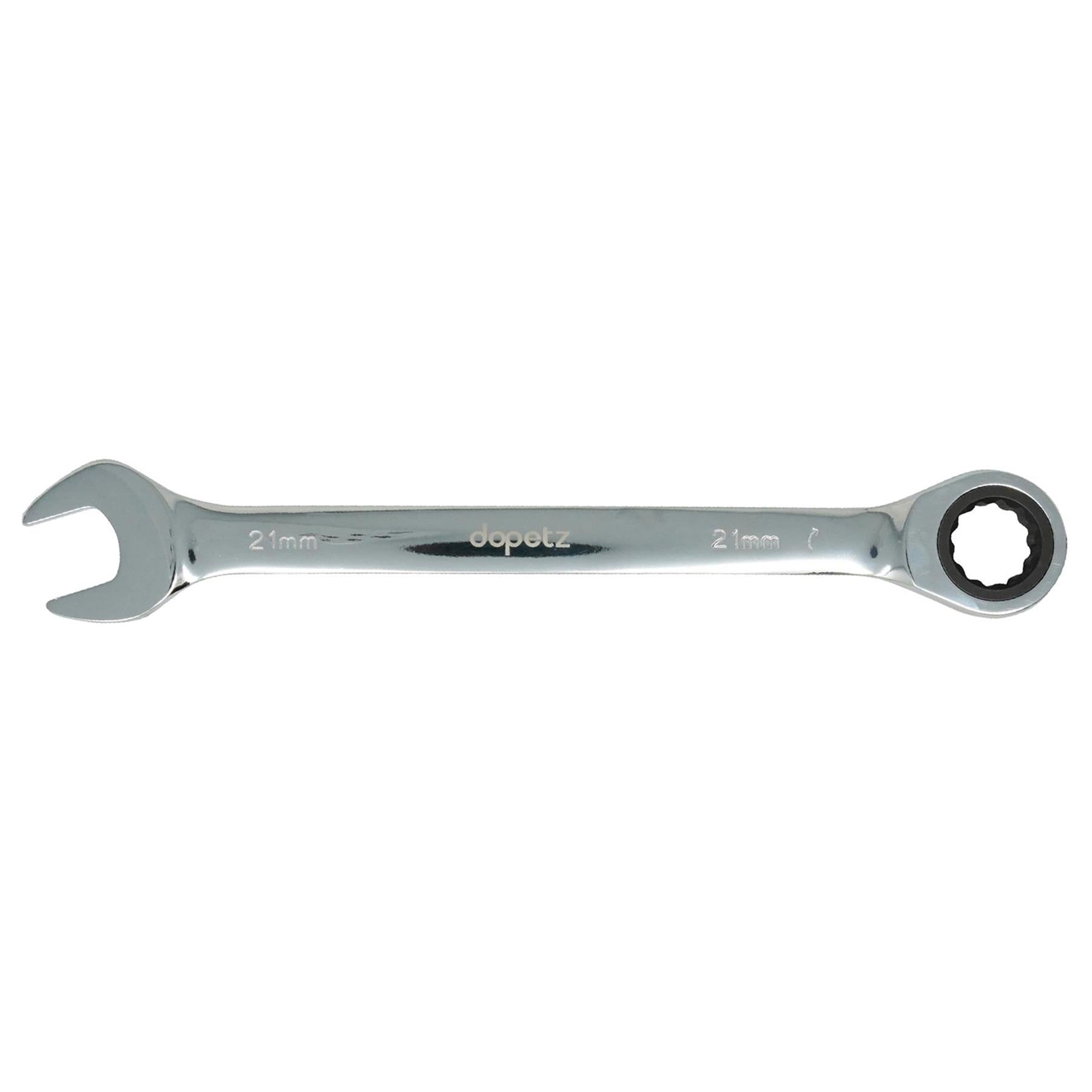 Fixed Head Ratchet Metric Spanner Open End Ring Combination 21mm