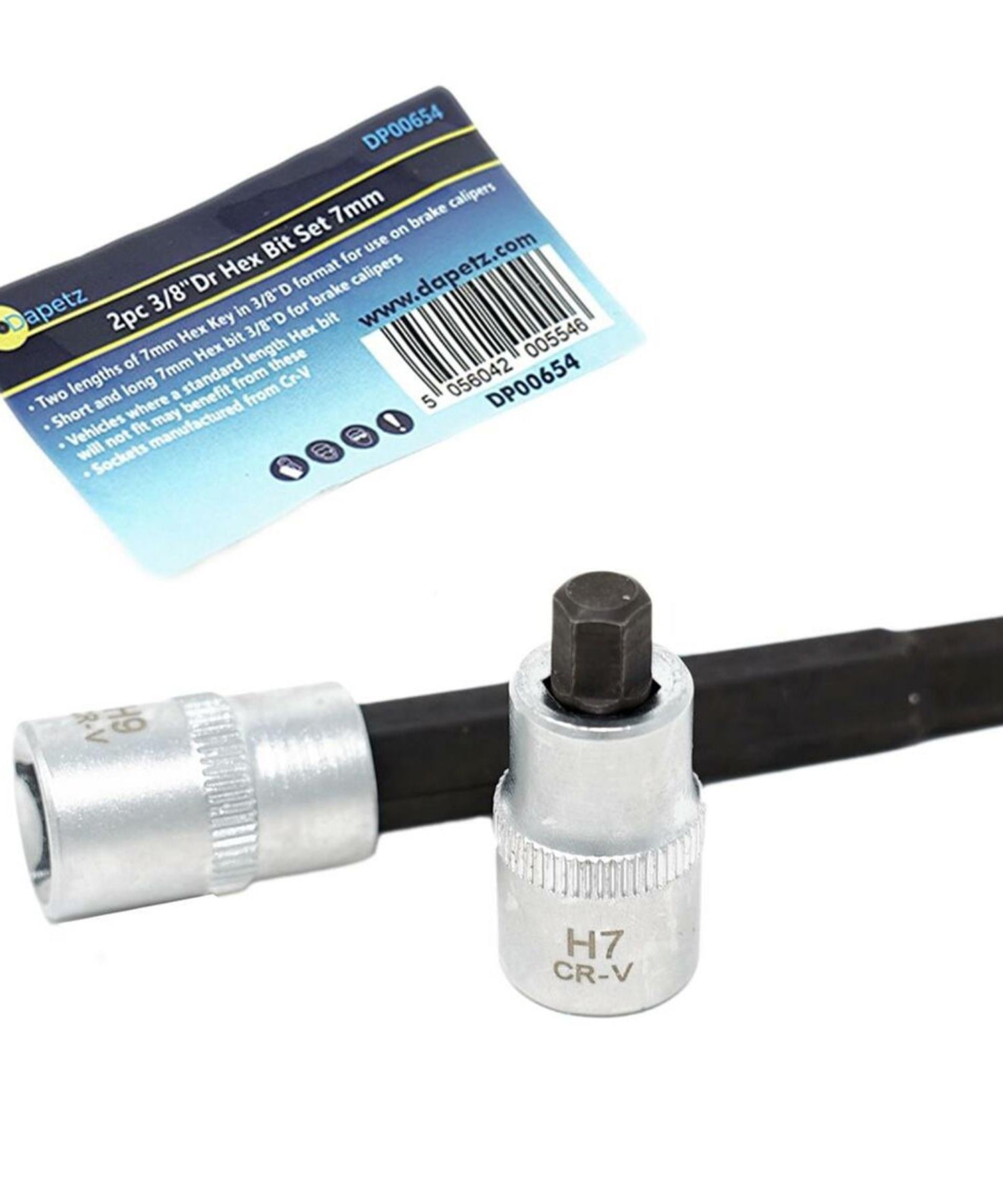 2pcs 3/8 inch Hex Shank Drill Bit Square Drive Socket Bit Set 7mm