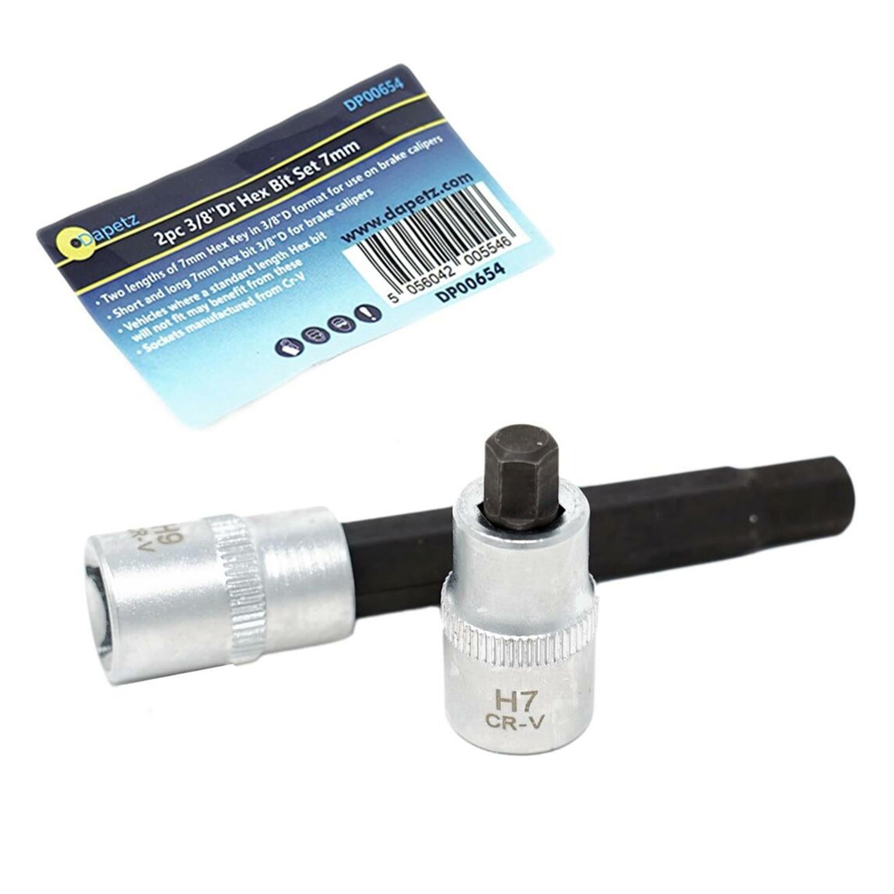 2pcs 3/8 inch Hex Shank Drill Bit Square Drive Socket Bit Set 7mm