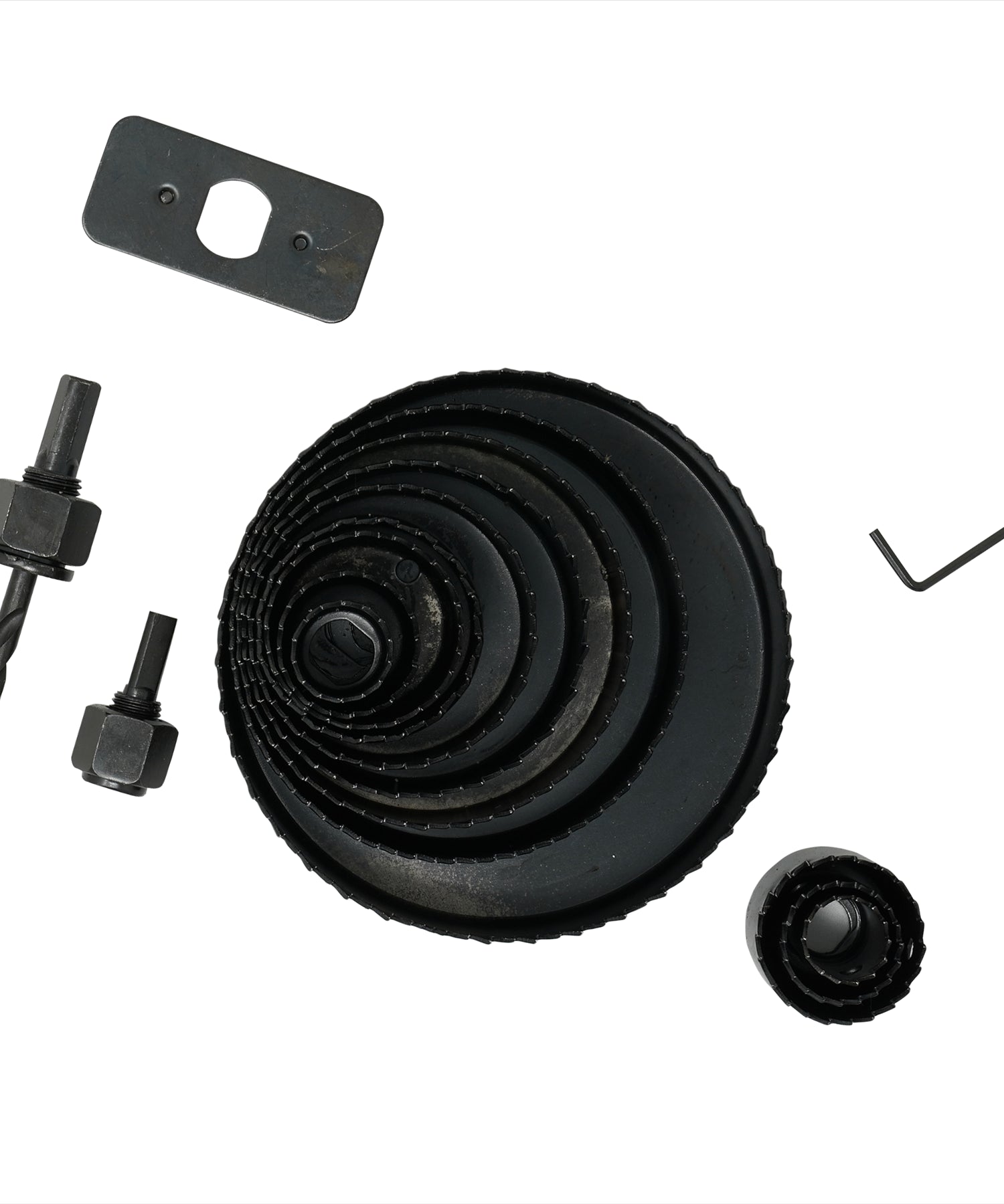 16pc Hole Saw Cutter Set Wood Metal Alloy Plastic Down Lighting Holesaw 19-127mm By Dapetz