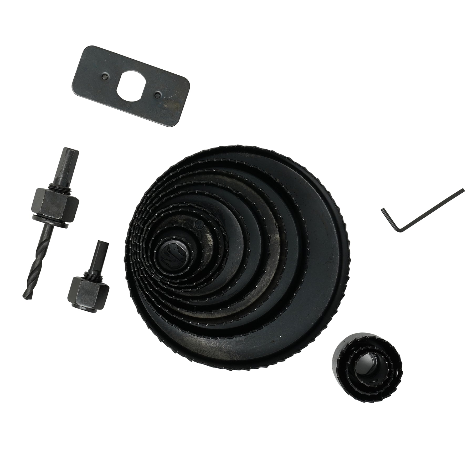 16pc Hole Saw Cutter Set Wood Metal Alloy Plastic Down Lighting Holesaw 19-127mm By Dapetz