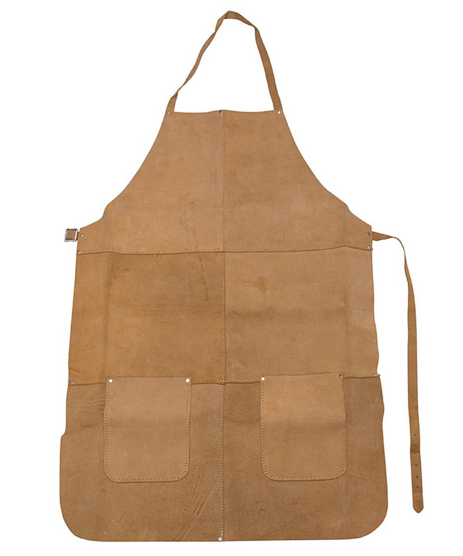 Apron & Gauntlets Gloves Leather Welders Welding Heavy Duty Leather Brown Red By Dapetz