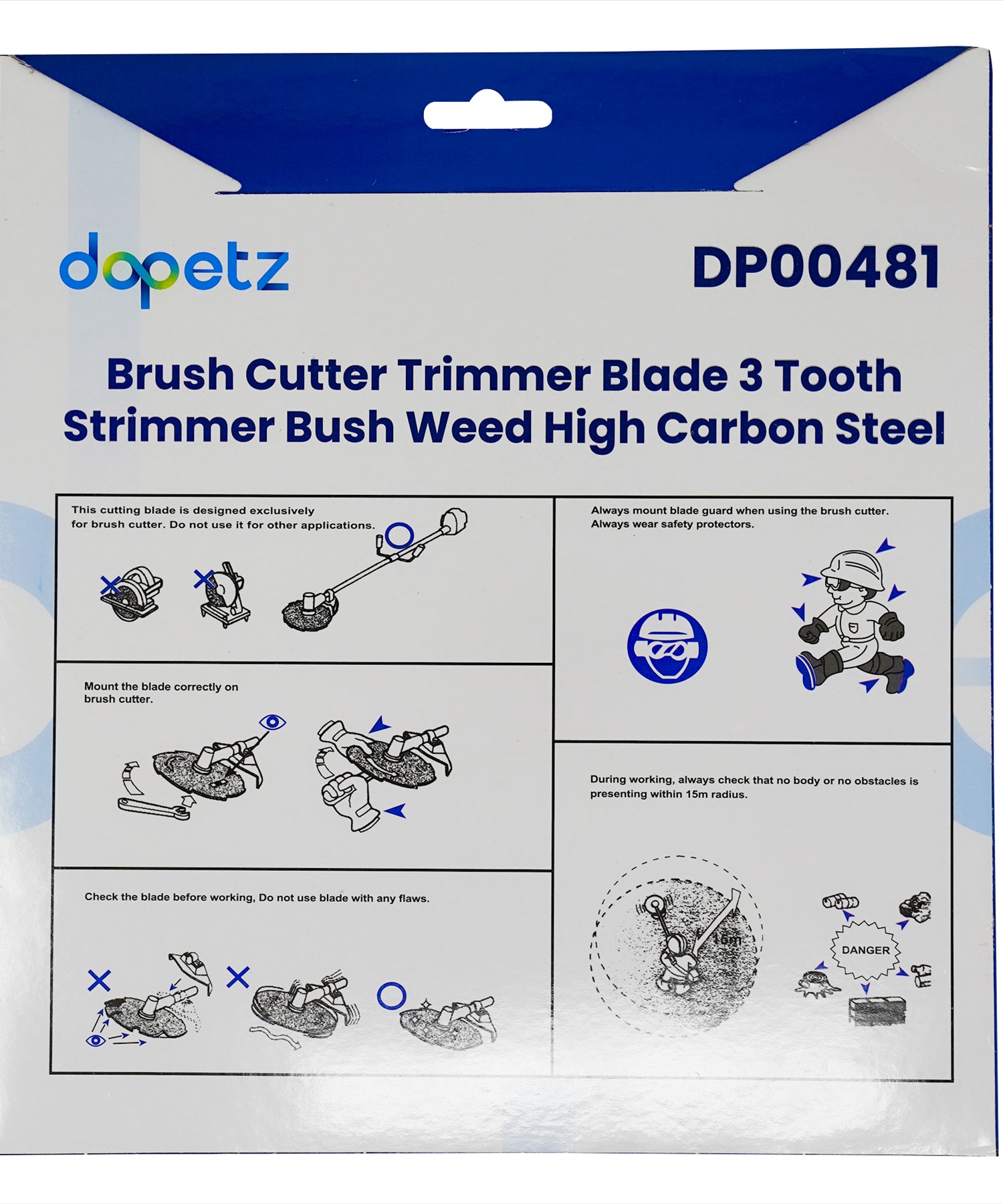 3-Tooth Brush Cutter Trimmer Blade for Strimmer Bush Weed By Dapetz