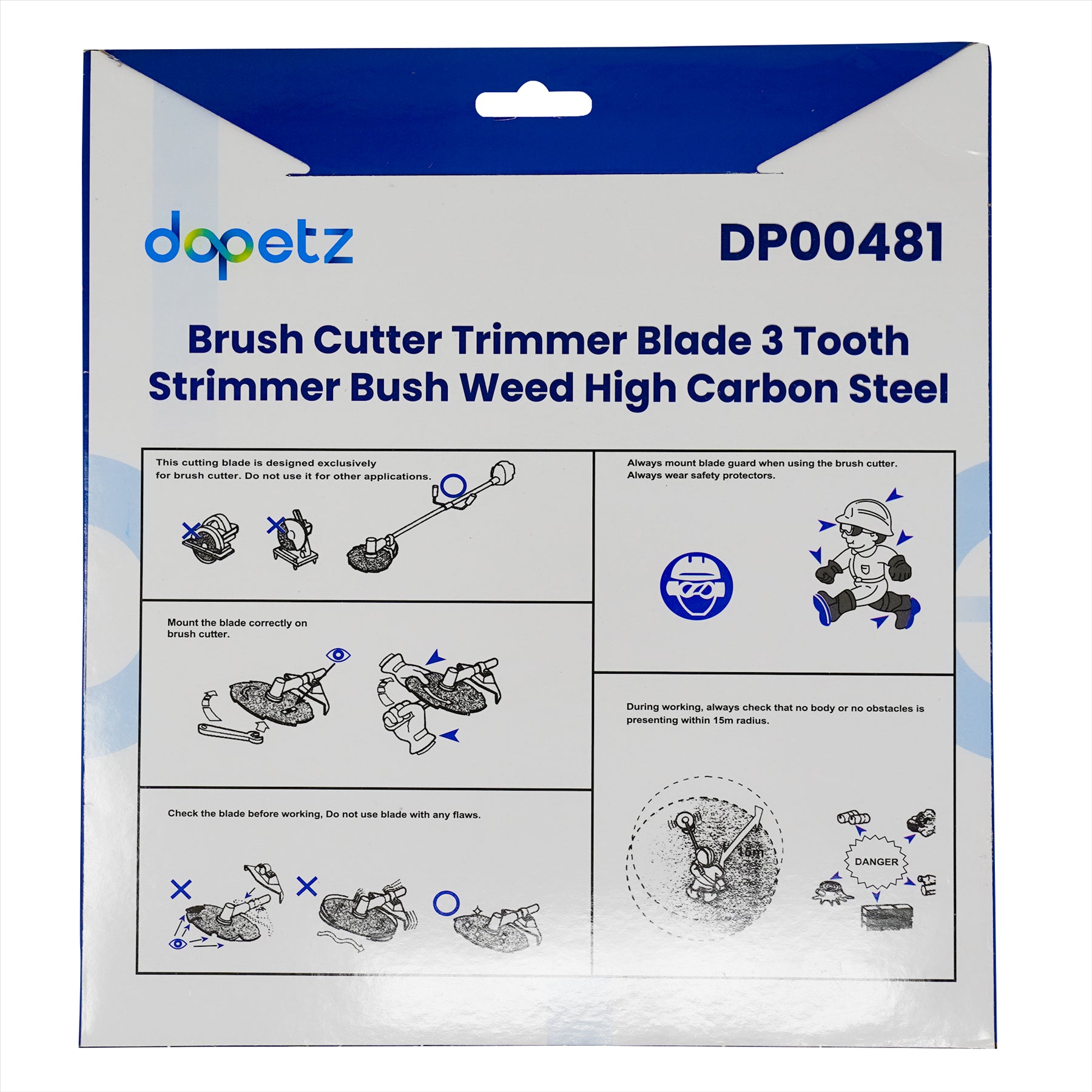 3-Tooth Brush Cutter Trimmer Blade for Strimmer Bush Weed By Dapetz