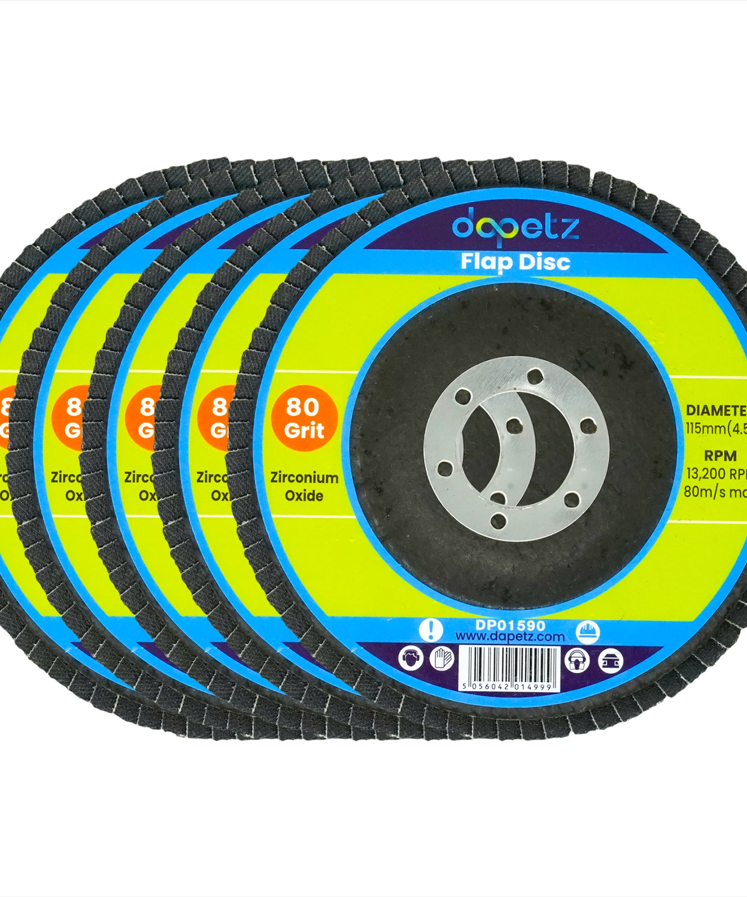 10pcs Flap Grinding Sanding Discs 115mm 4.5" 40/80 Grit Angle Wheel by Dapetz