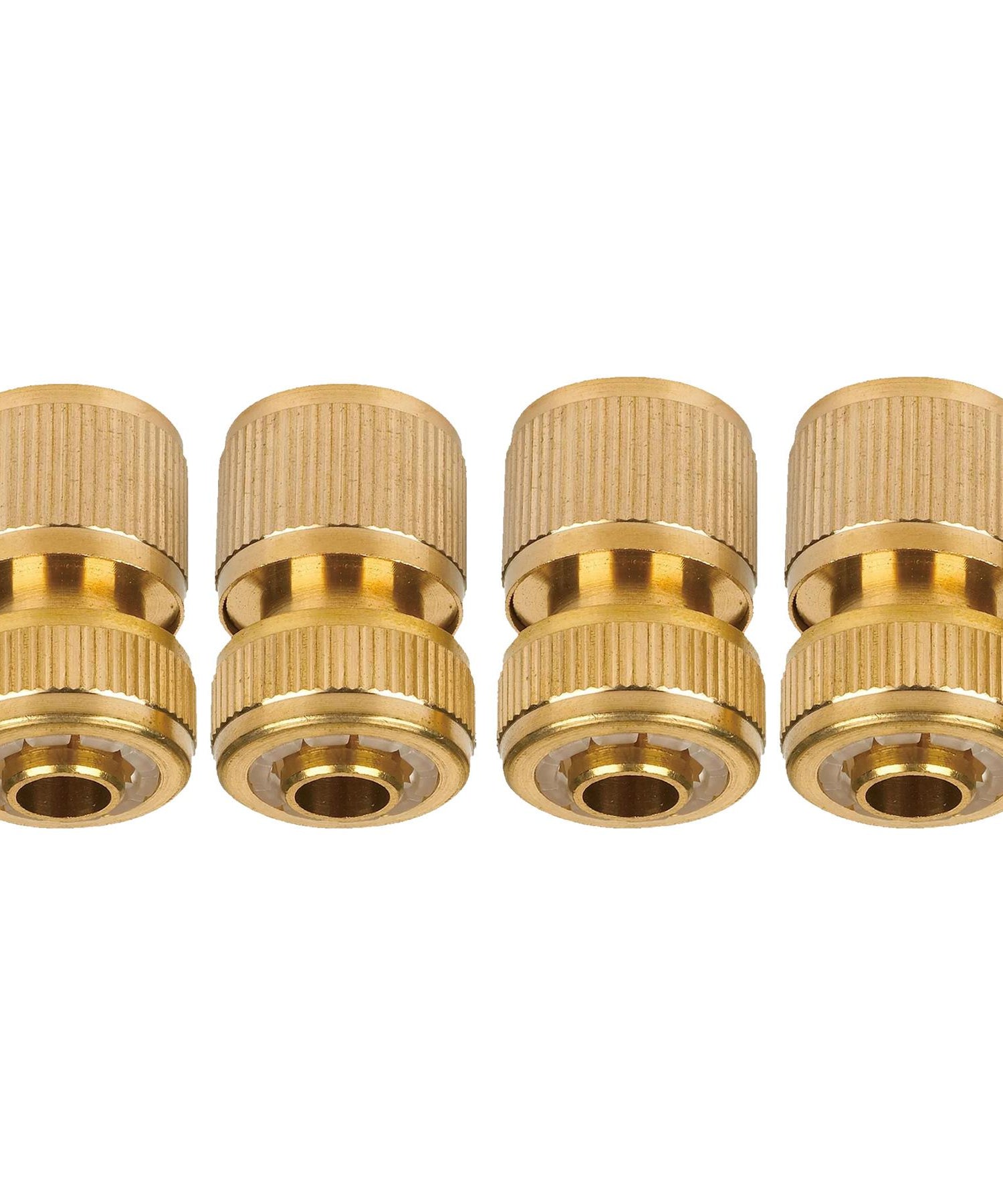 Brass Tap Connector 4pcs 1/2" Female Quick Connector Water Fit Hose Pipe Tap