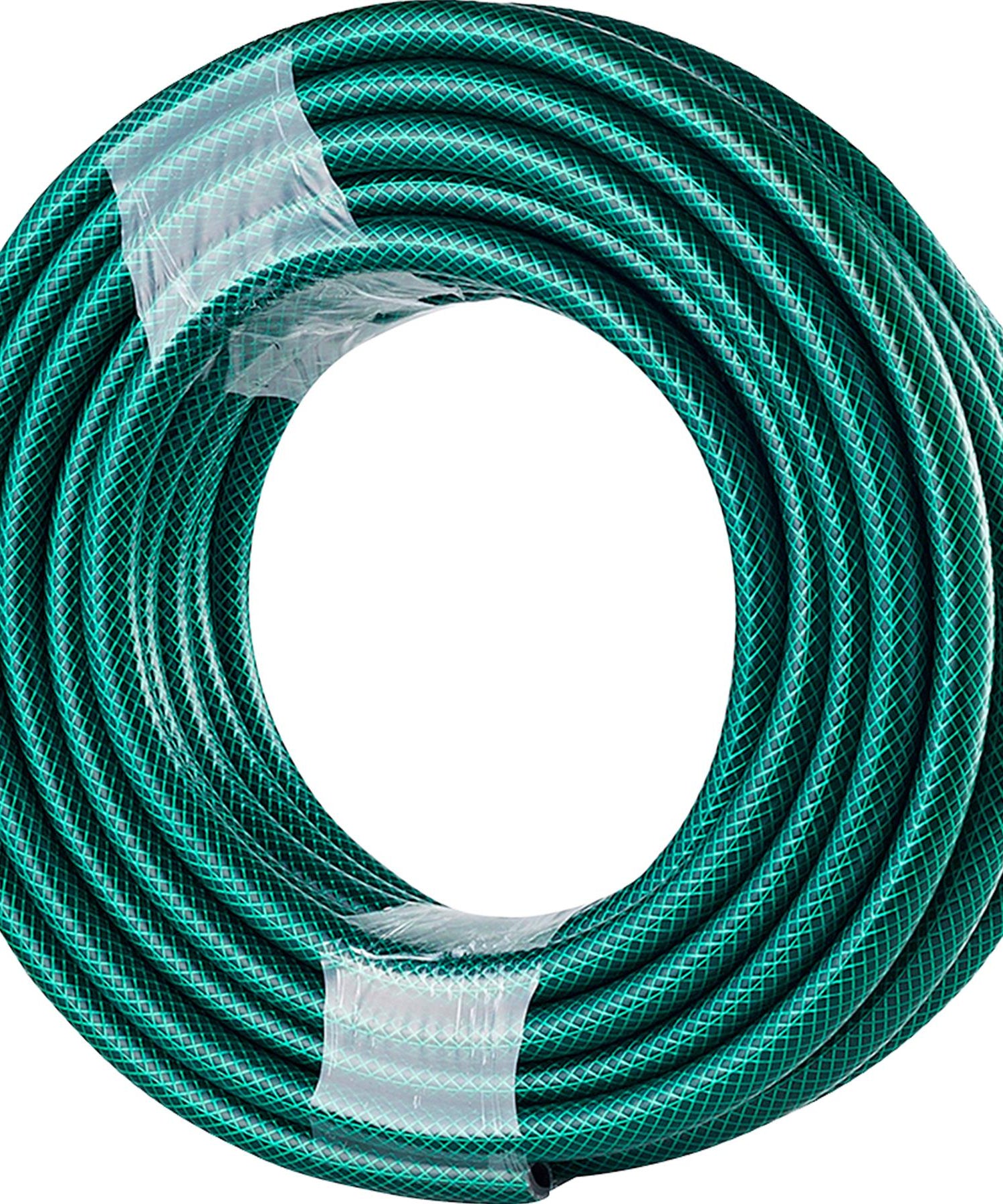 30M Garden Hose Pipe Reinforced PVC Watering Hosepipe + Spray Gun Set Green