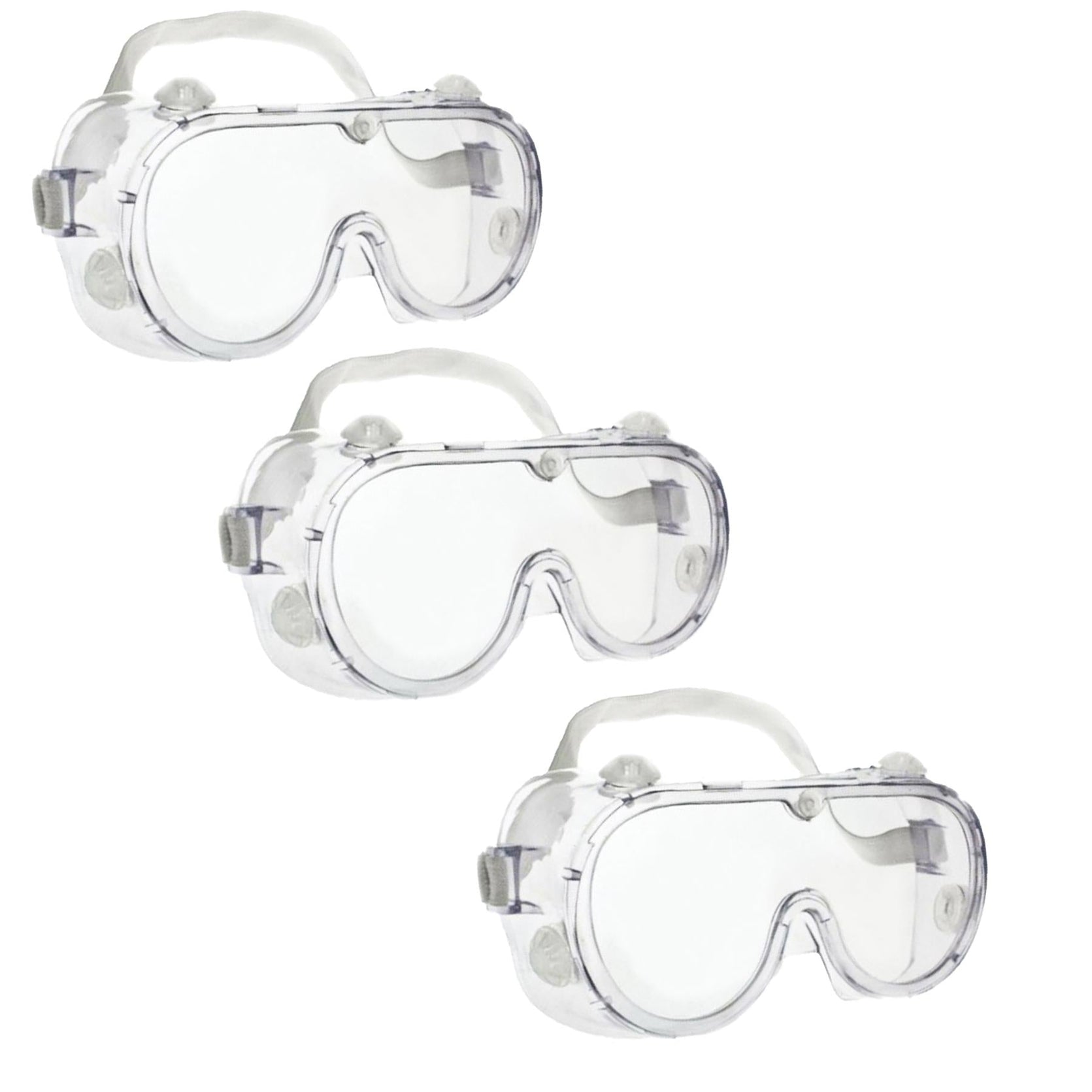3x Safety Goggles Eye Protection Glasses Work Industrial Clear Laboratory By Dapetz