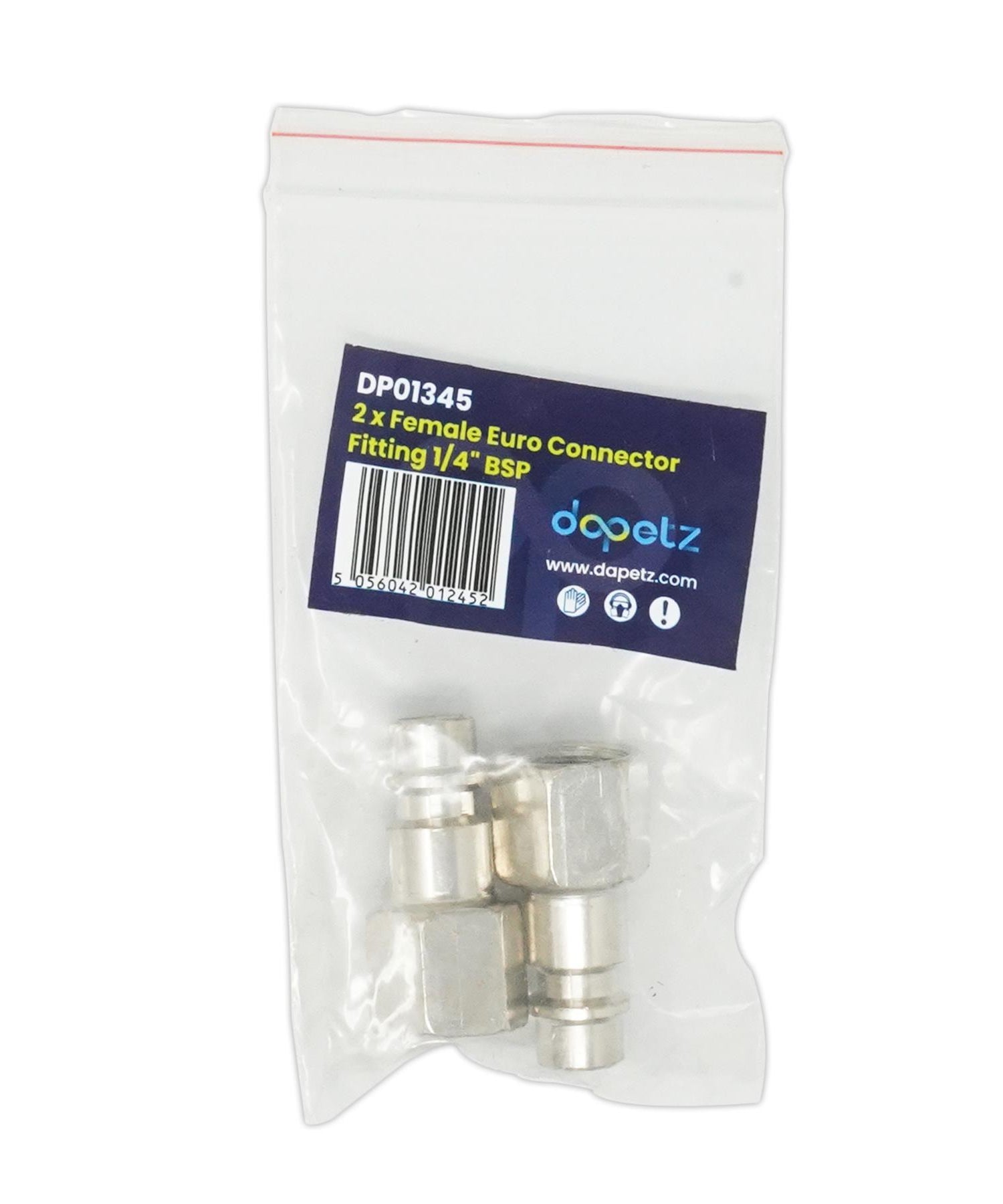 Euro Airline Hose Fitting Connector 1/4" BSP Quick Release Female Thread 2PCS - Dapetz