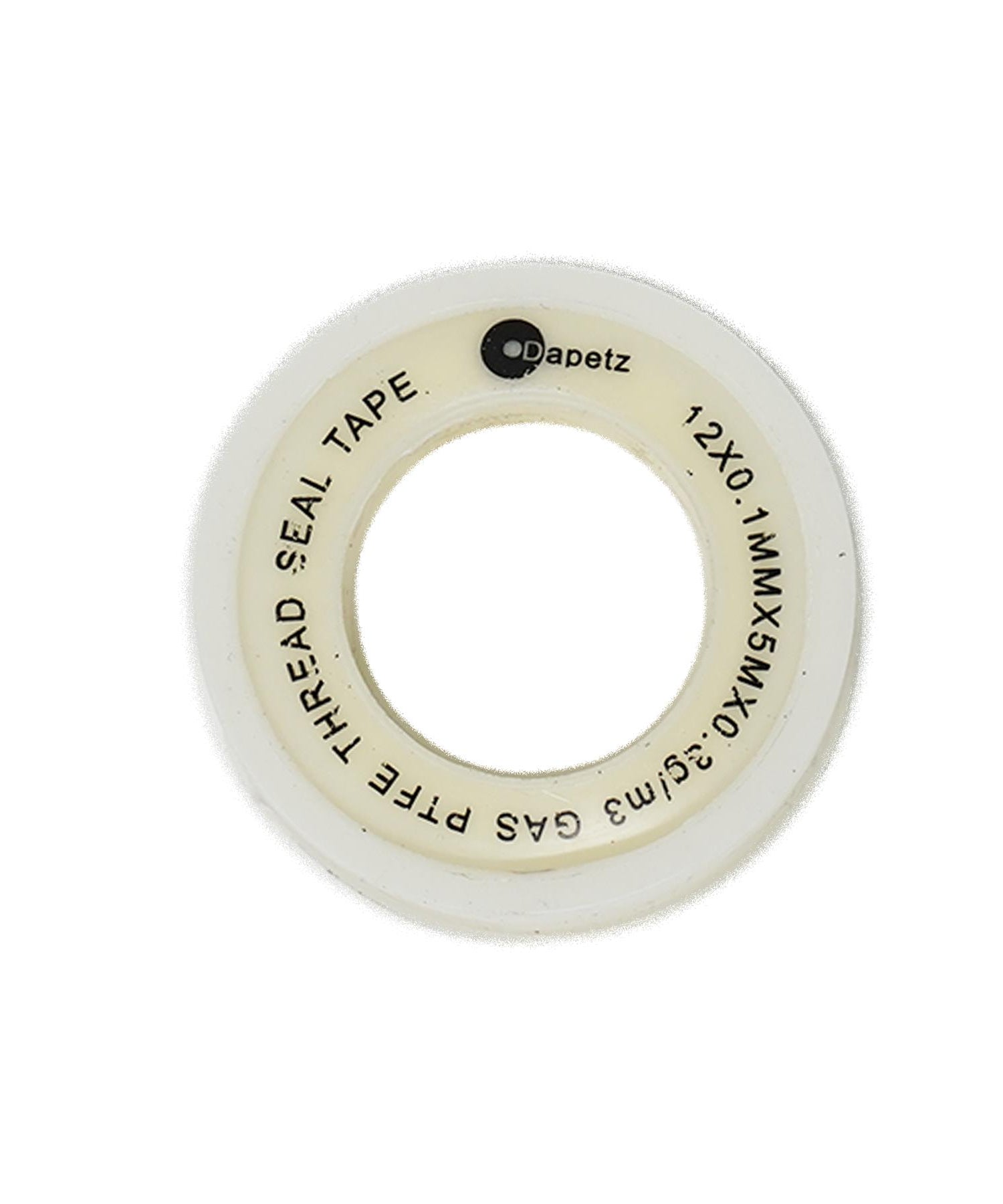 PTFE Gas Thread Seal Tape 12mm x 5m Yellow for LPG, Natural Gas By Dapetz