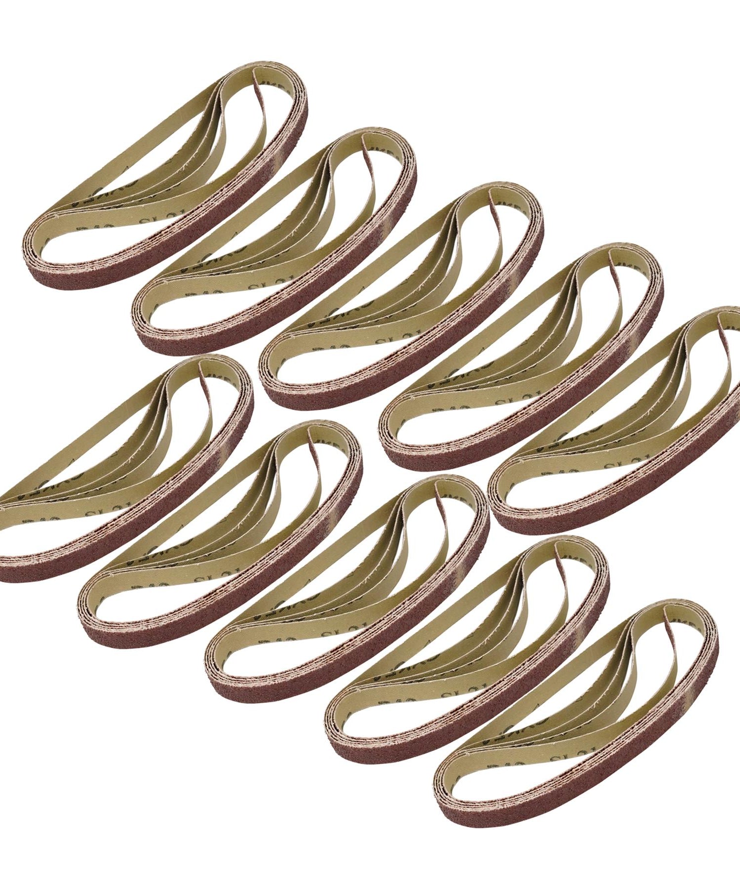 50Pcs Sanding Belts 330 x 10mm Aluminium Oxide 120 Grit For Bosch Makita Sander By Dapetz