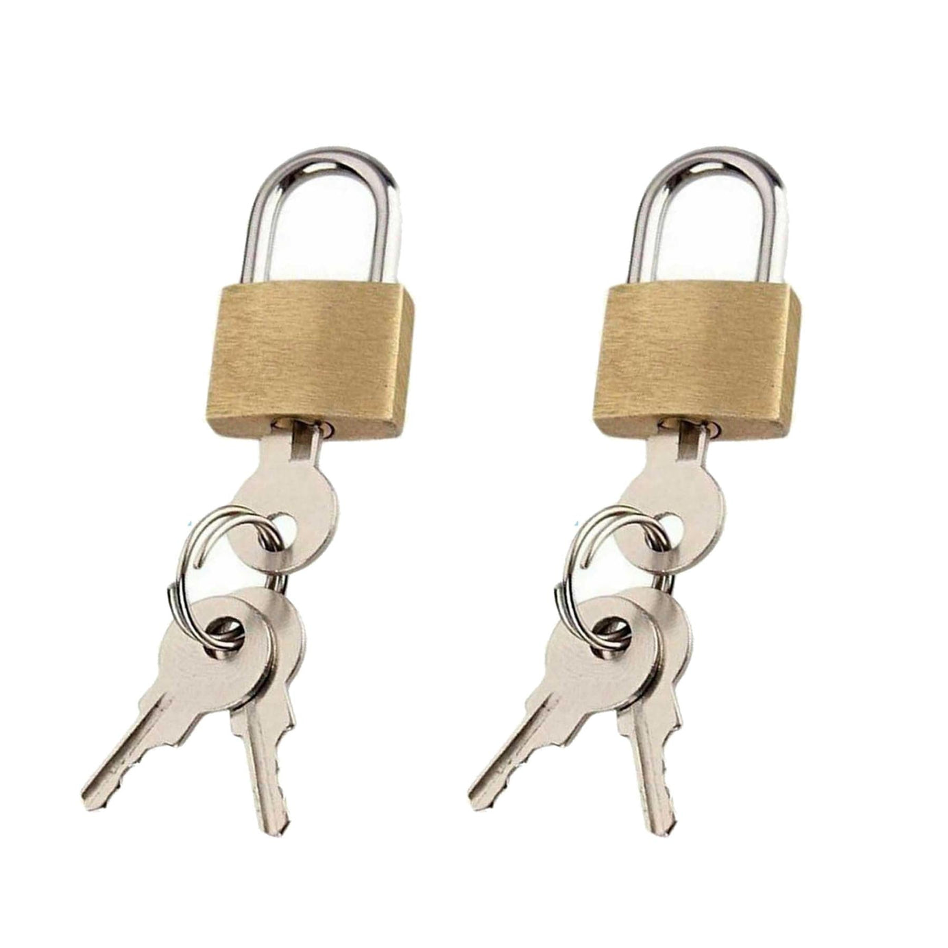 Security 20mm Brass Padlock Luggage Lock Travel Suitcase 2 Pcs