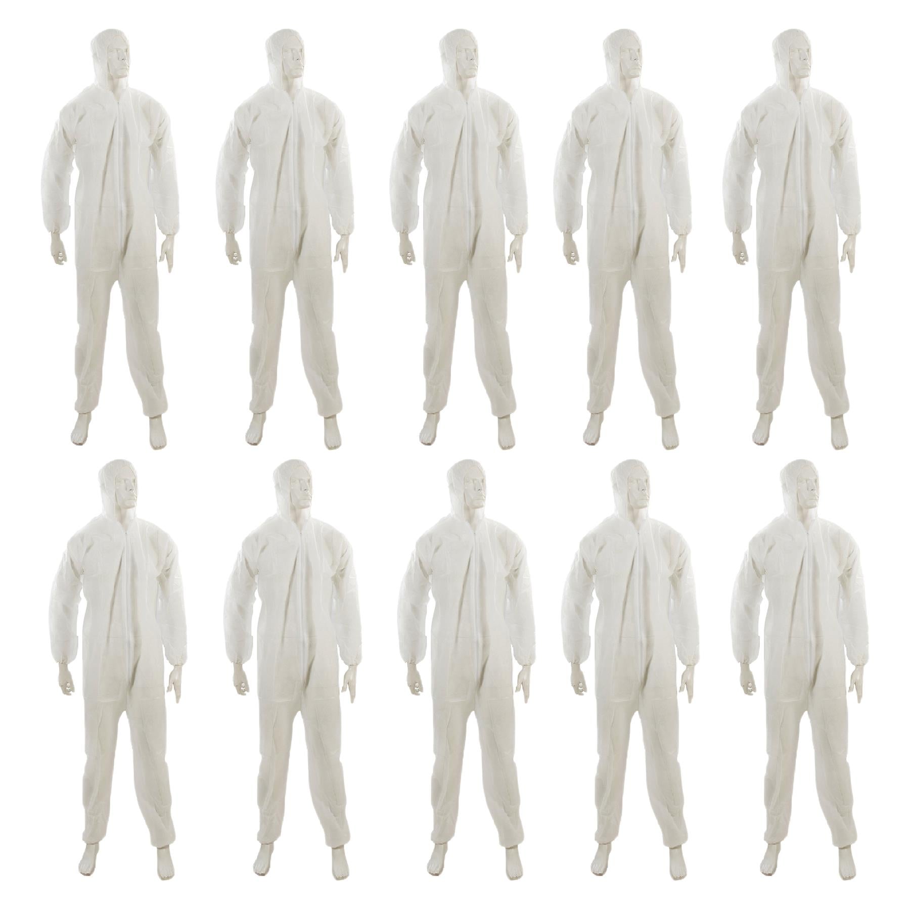 Protective Disposable Overall Boiler Paper Suit Coveralls Protection Suit (10 Pcs) By Dapetz
