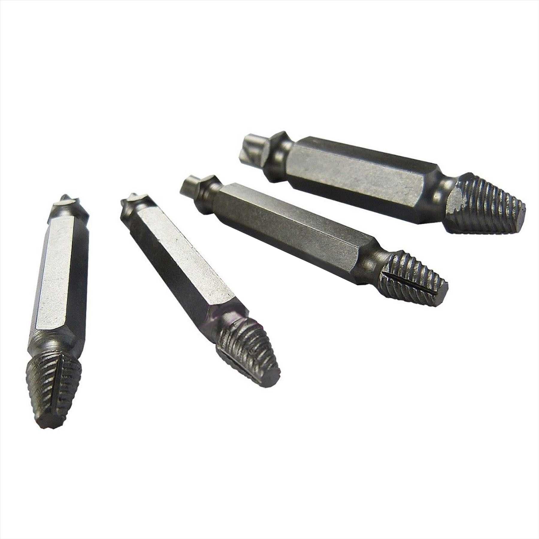 Screw Extractor Drill Bits Tool Set Broken Damaged Bolt Remover 4PCS By Dapetz