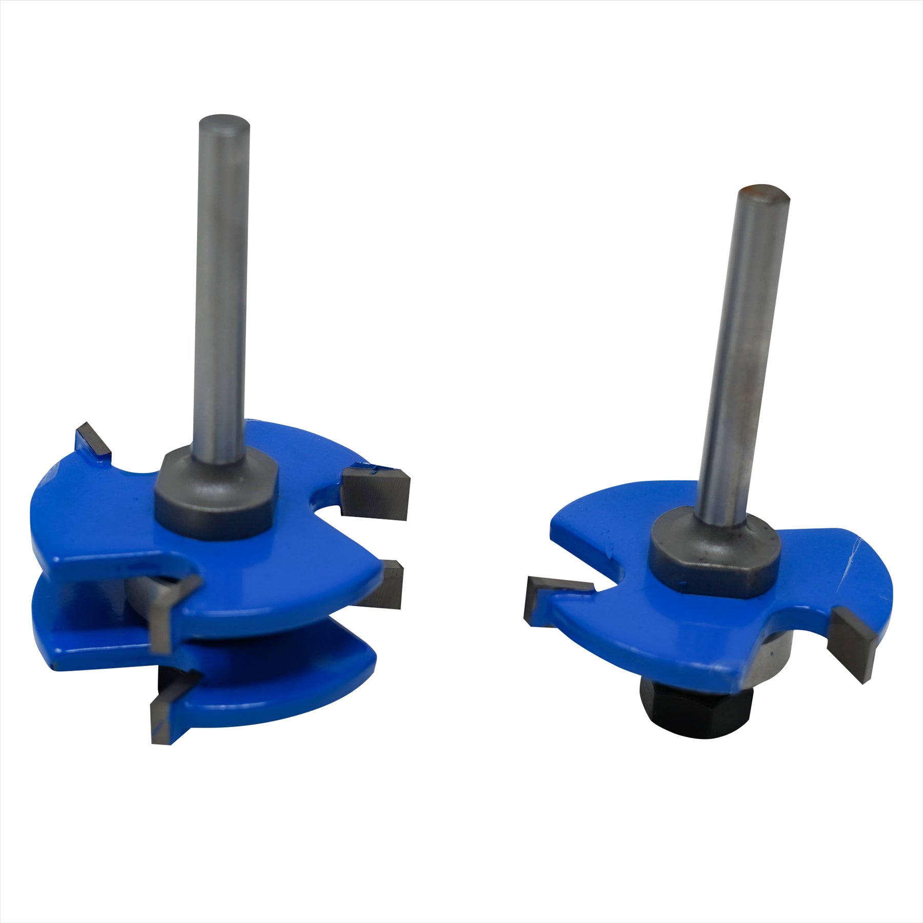 Tongue And Groove Router Bit 2PC Set 1/4" Shank T Type 3 Tooth Cutter Washers