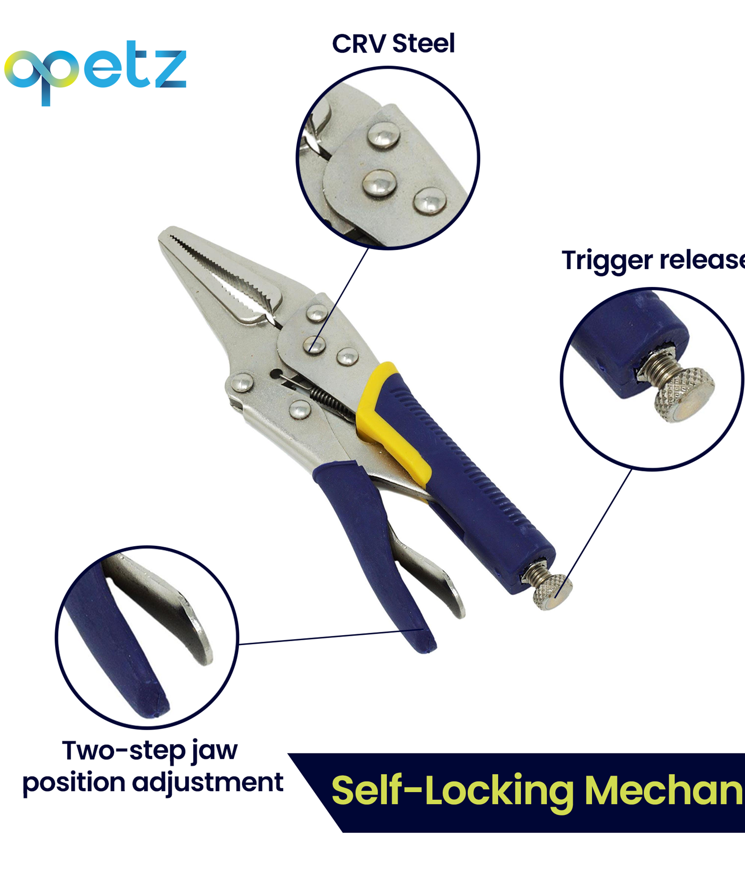 9" Long Nose Locking Pliers by Dapetz