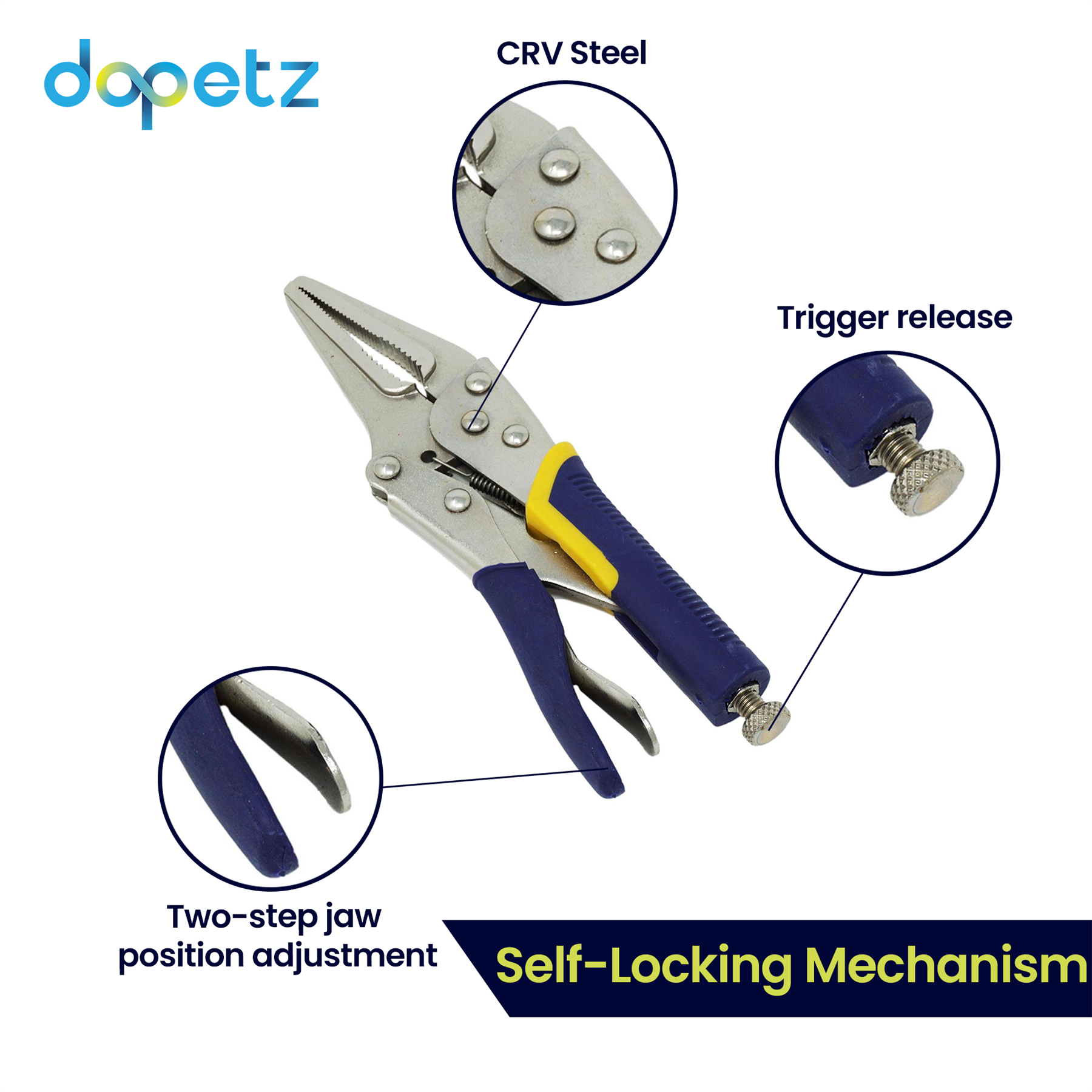 9" Long Nose Locking Pliers by Dapetz