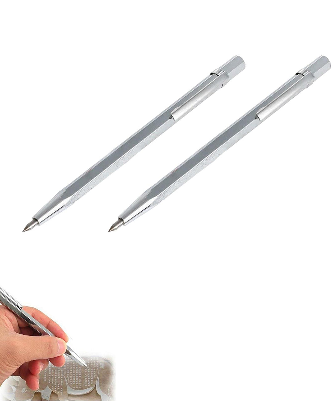 2 x Scribing Tool Tungsten Carbide Point Tip Engineers Scriber Detail Craft NEW By Dapetz