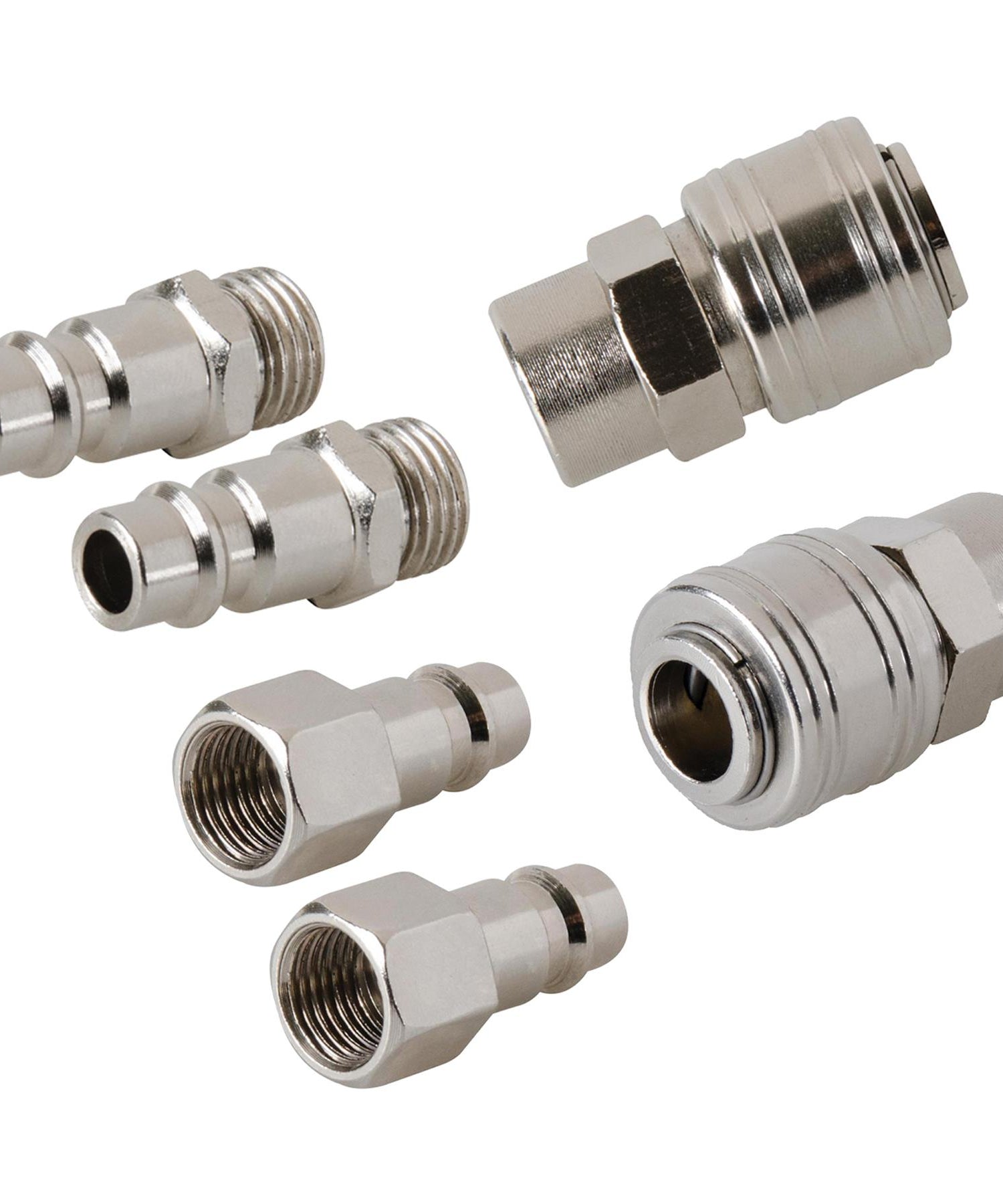 Euro Air Line Fitting Hose Connector Male Female Quick Release 1/4" BSP 6Pcs Set