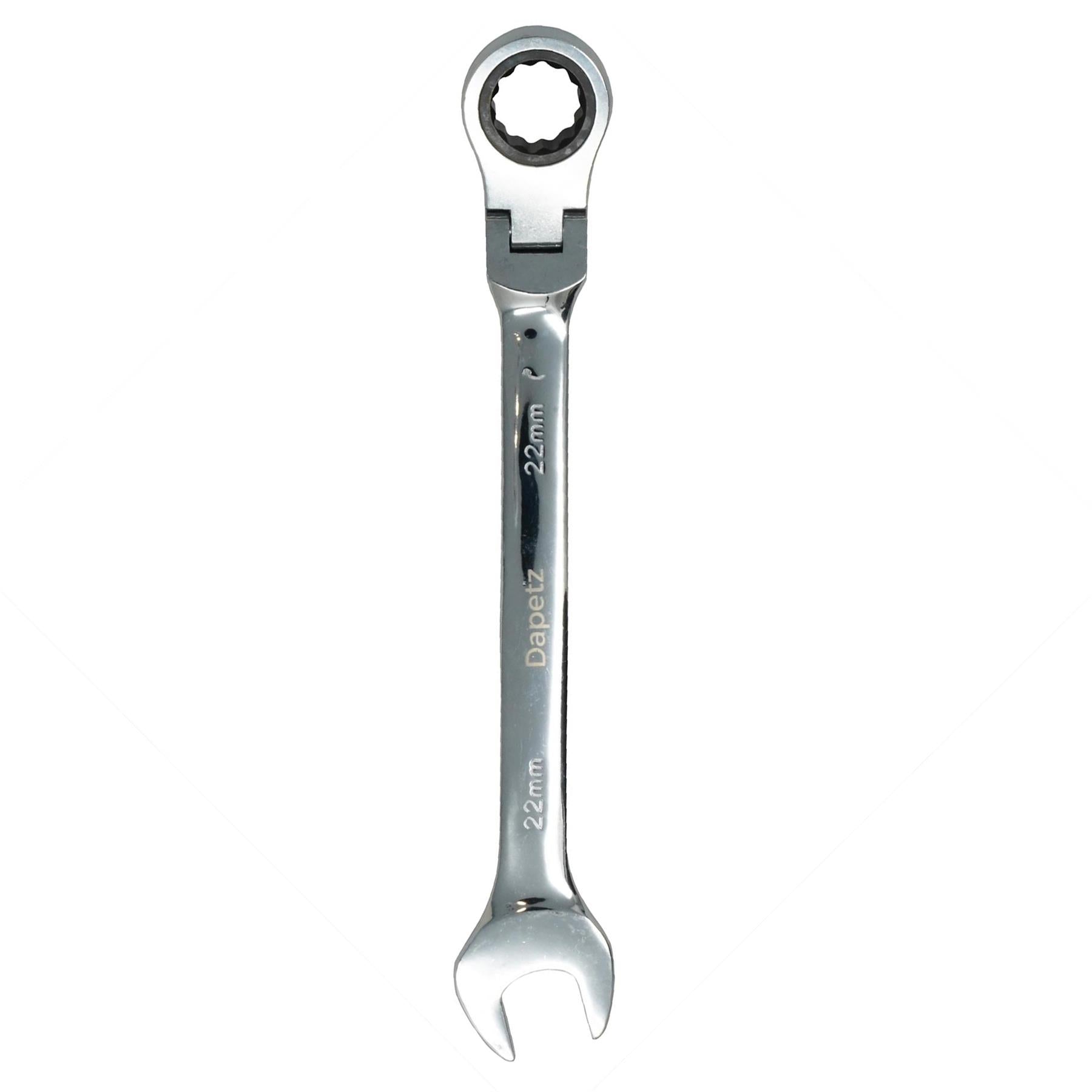 22mm Flexible Head Ratchet Metric Spanner Open End & Ring Guaranteed - Dapetz