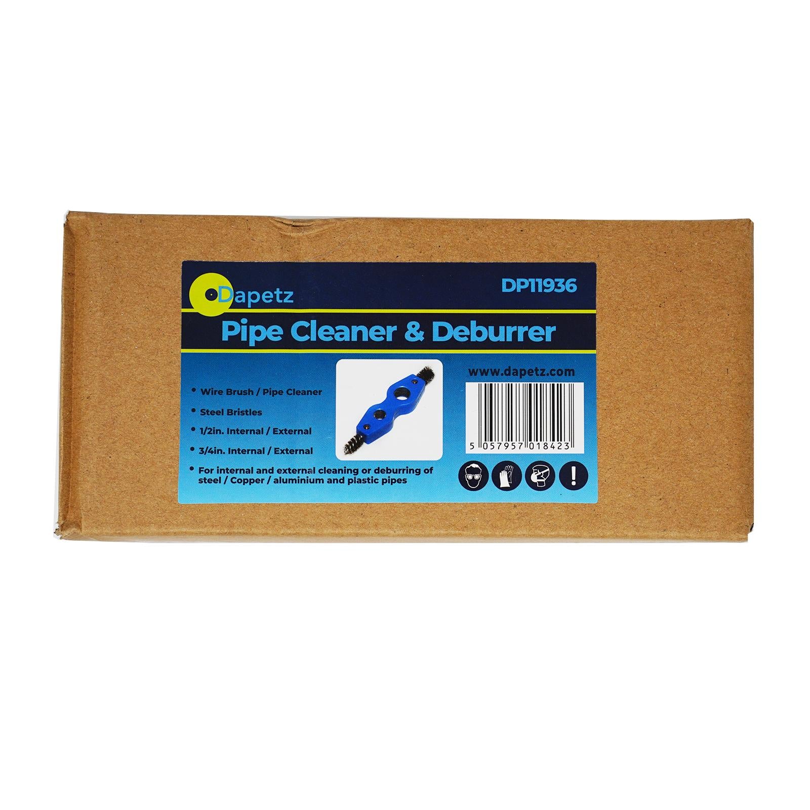 Copper Pipe Cleaner Internal External Aluminium Pipes Plumbing Wire Brush