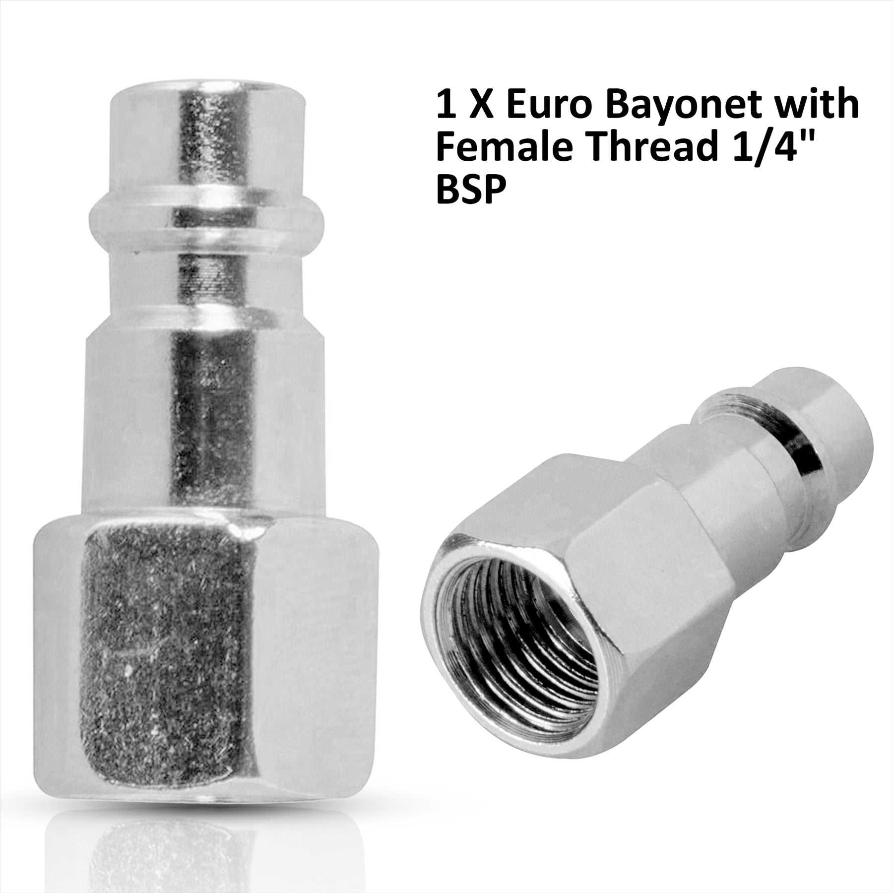 Euro Airline Hose Fitting Connector 1/4" BSP Quick Release Female Thread 1PC