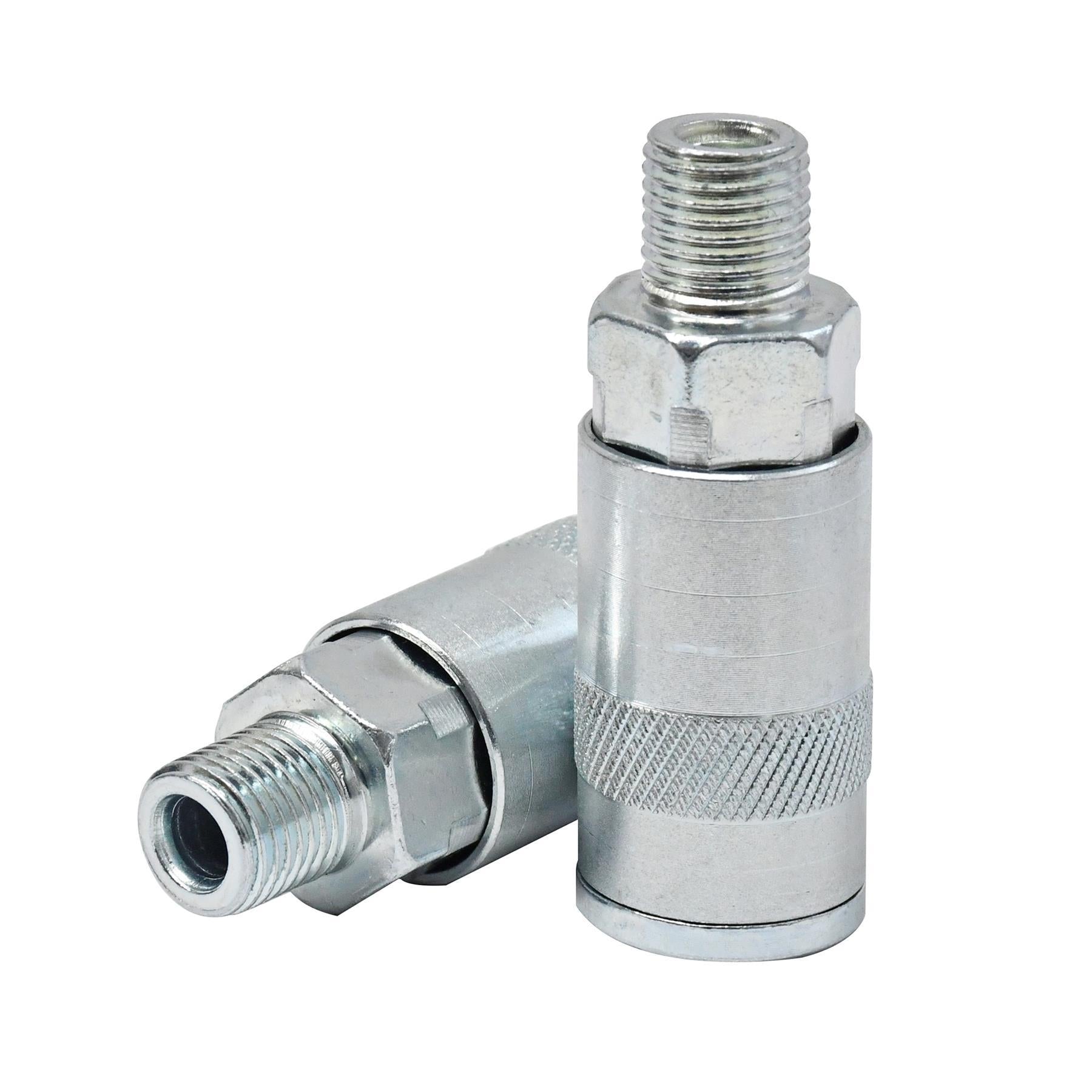 Vertex Air Line Fitting Quick Release Compressor Air Hose 1/4" Male Thread 2PC