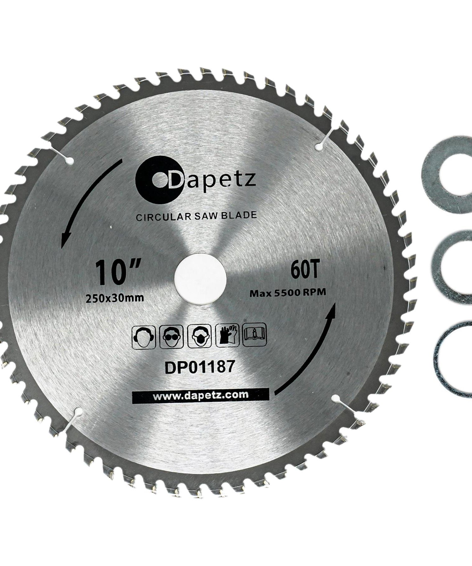 2x 250mm Tct Circular Wood Saw Blade 10" 40t & 60t Cutting Disc 30 Bore By Dapetz