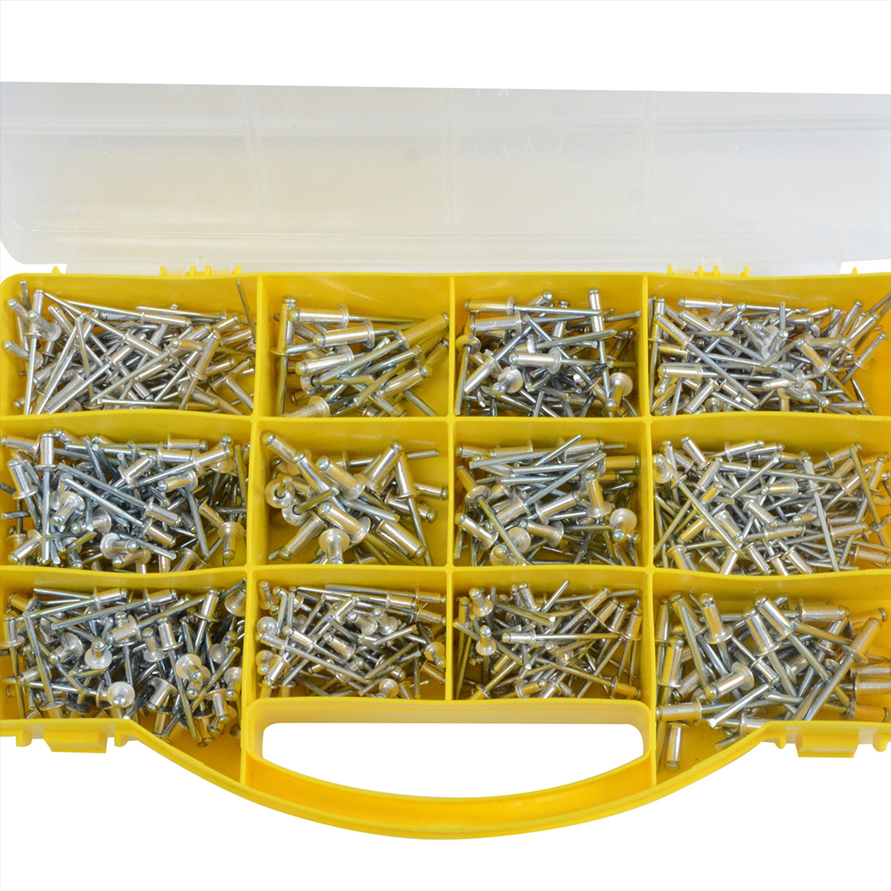 Rivets Pack Assorted Pop Rivets 650 Pce Piece Carry Storage Case