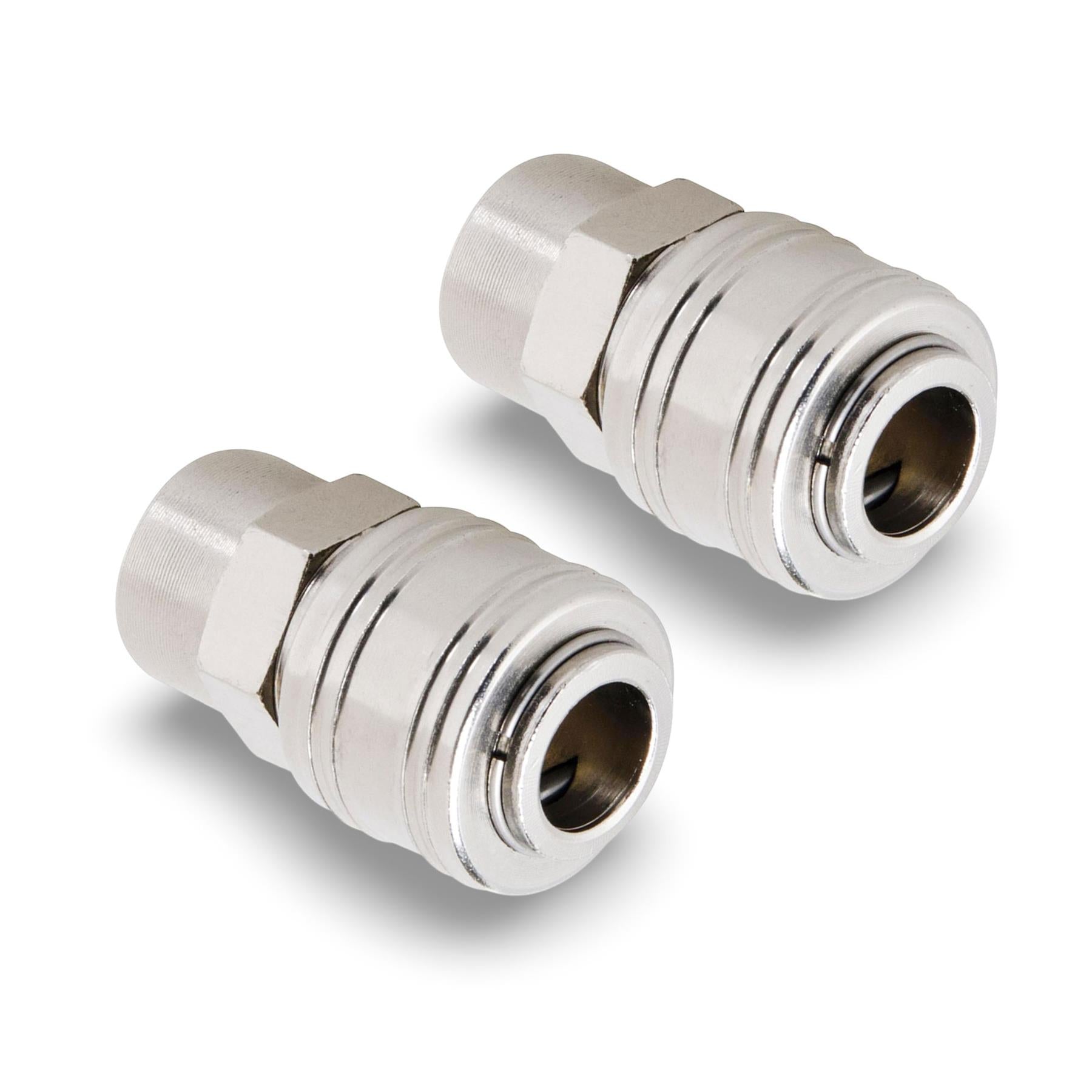 Euro Air Line Fitting Quick Release For Compressor Hose 1/4" BSP Female Thread 2PC