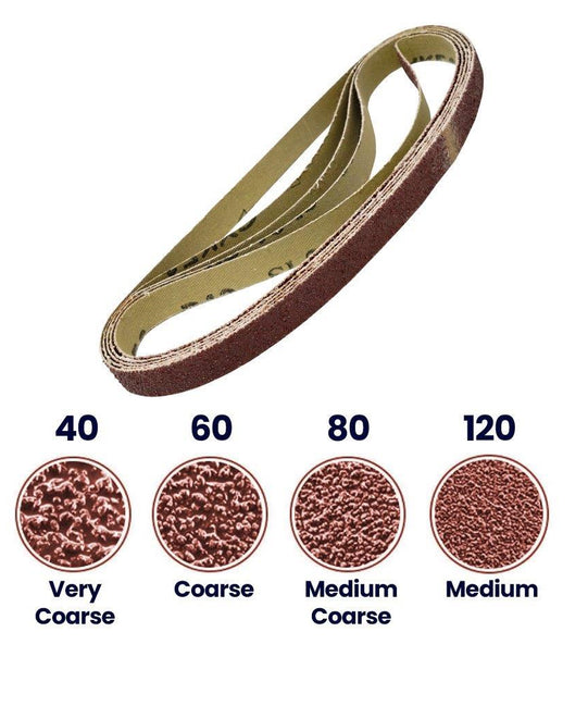 15Pcs Sanding Belts 13 x 457mm 80 Grit Aluminium Oxide For Bosch Makita Sander By Dapetz