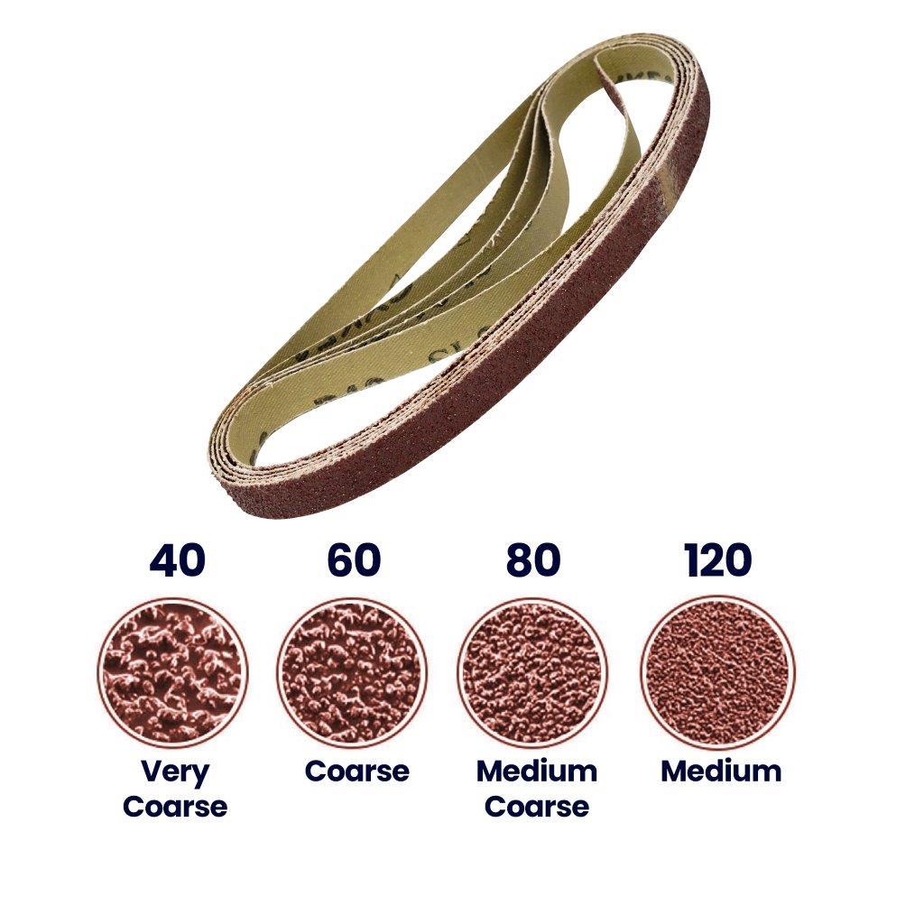 15Pcs Sanding Belts 13 x 457mm 80 Grit Aluminium Oxide For Bosch Makita Sander By Dapetz