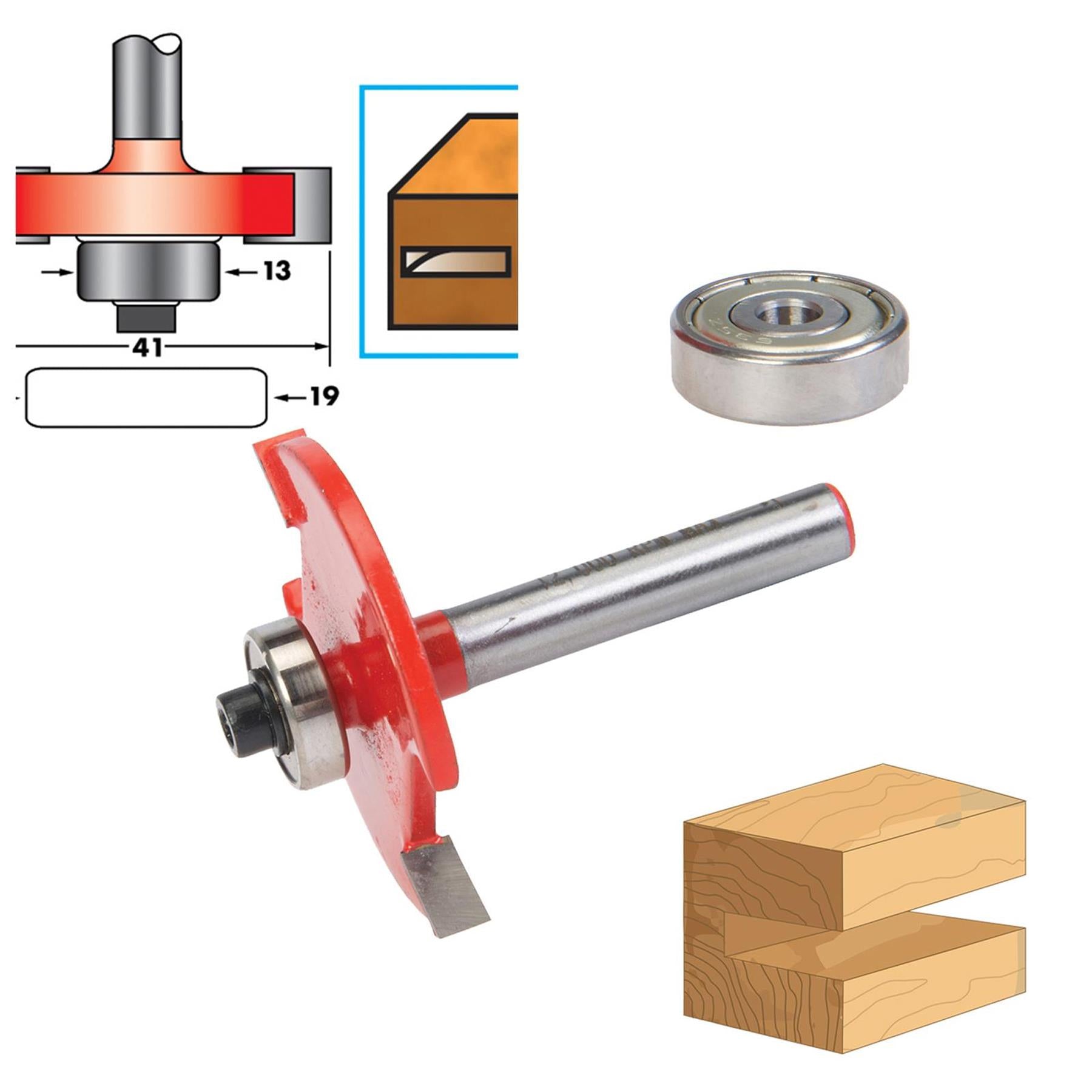 Biscuit Router Bit 1/4" Shank Groove Joint No. 10 & 20 Cutter TCT Biscuit Joiner