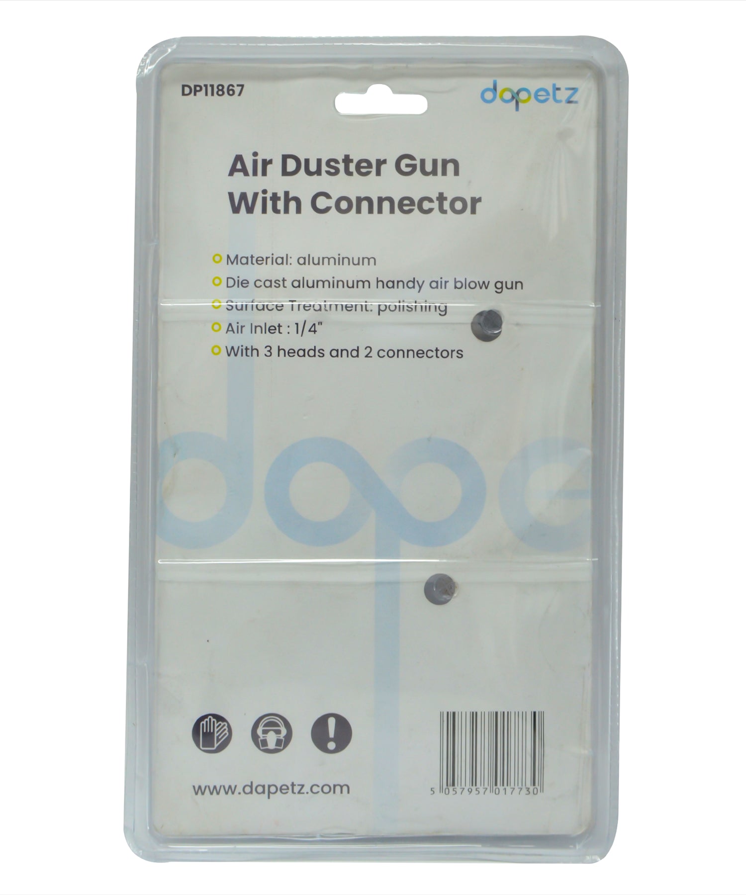Air Compressor Duster Gun Compressed Air Blow Gun Tool 3 Heads, 2 connectors - Dapetz