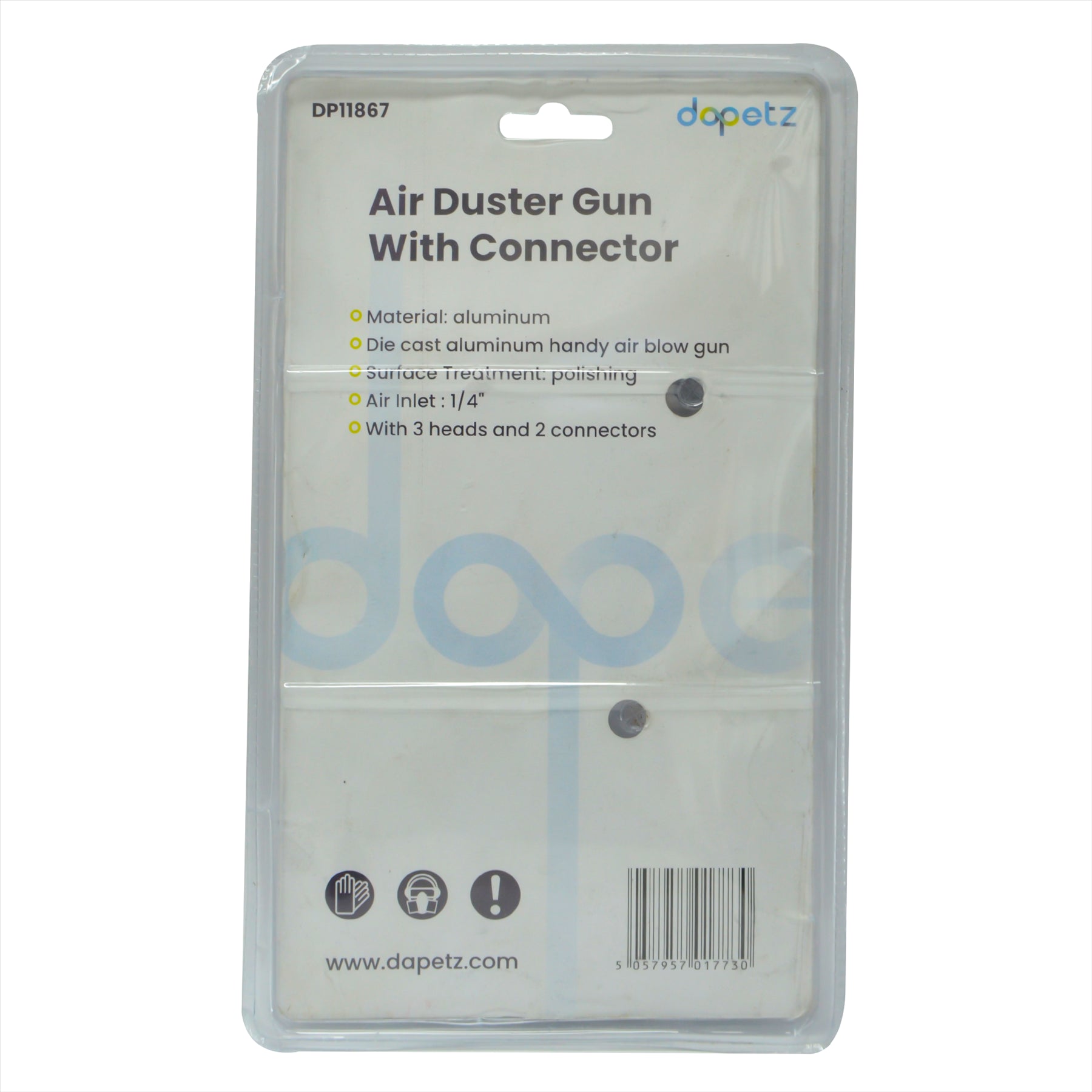 Air Compressor Duster Gun Compressed Air Blow Gun Tool 3 Heads, 2 connectors - Dapetz