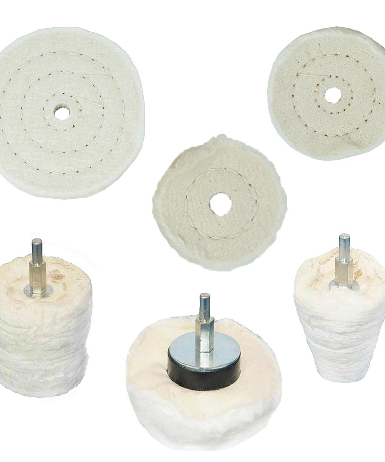Quality 9Pc Polishing Kit Dome Goblet Cylinder Mop Buffing Wheel Compound By Dapetz