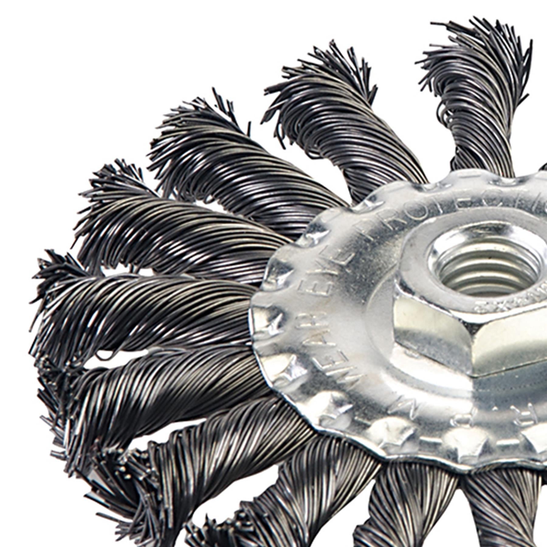 Twist Knot Wire Wheel Brush 115mm 125mm Steel Rust Scale Removal Slag by Dapetz