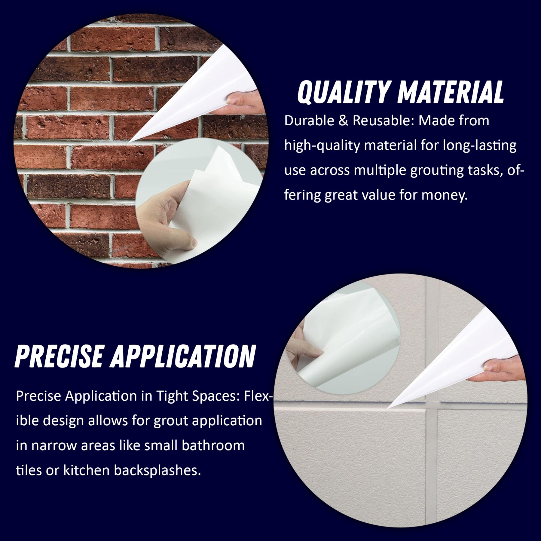 Pointing Grout Bag Tool 300x600mm for Tiling, Bricks, Floors & Walls by Dapetz