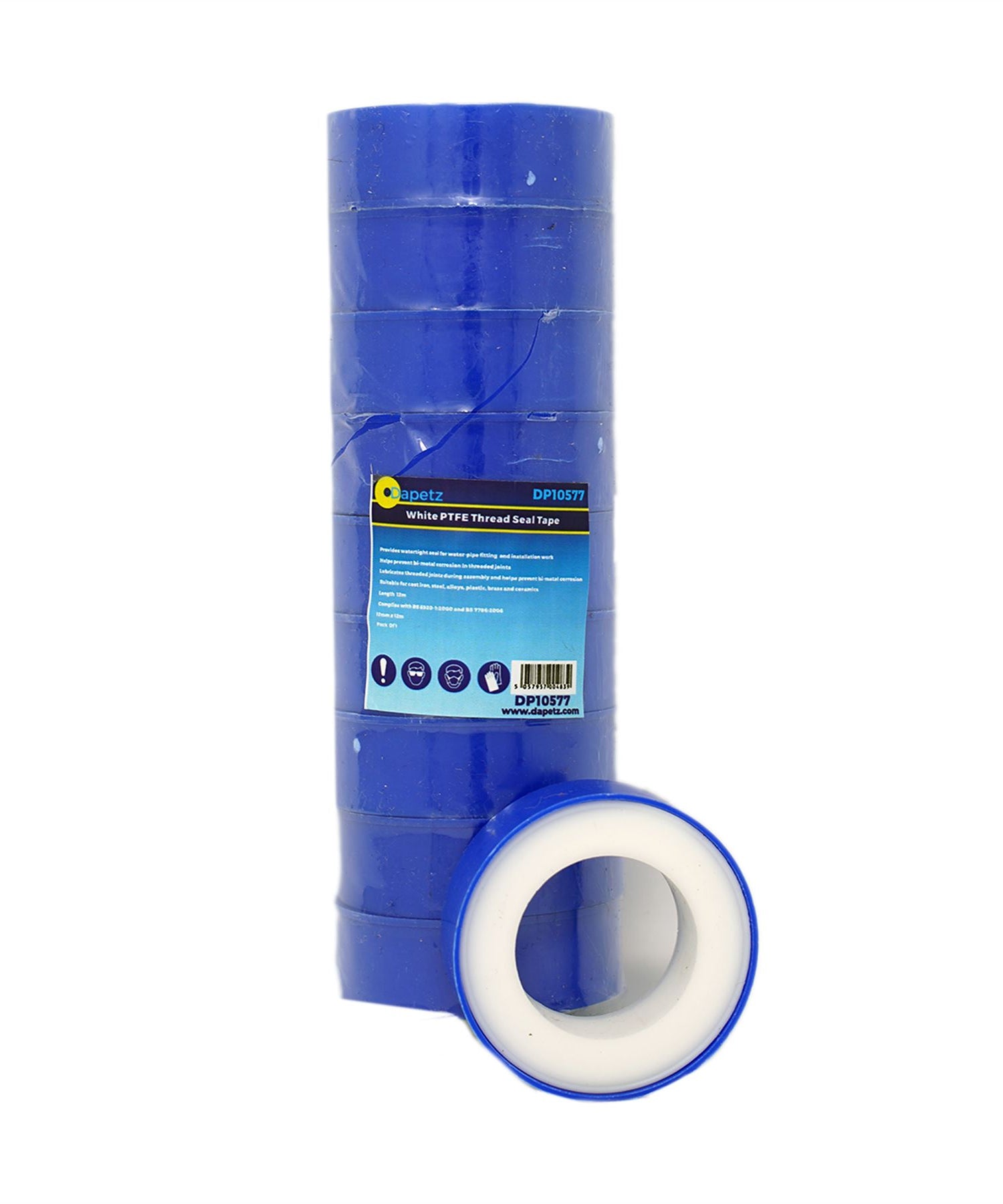 10 x PTFE Tape Water for Thread Seal White Teflon Tape 12mm x 12m