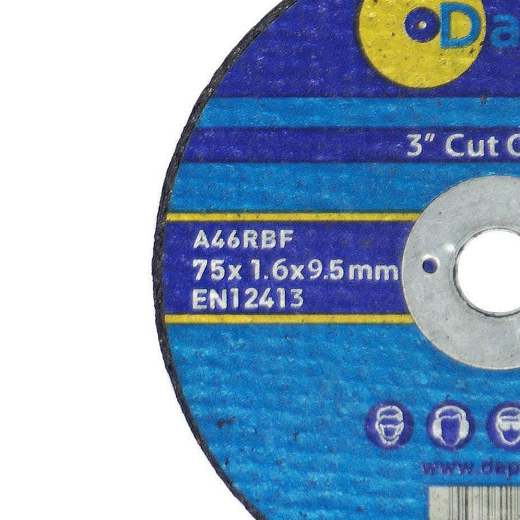 Metal Cutting Cut Off Discs 9.5mm Bore High Quality 10 Pack 75mm X 1.6mm By Dapetz