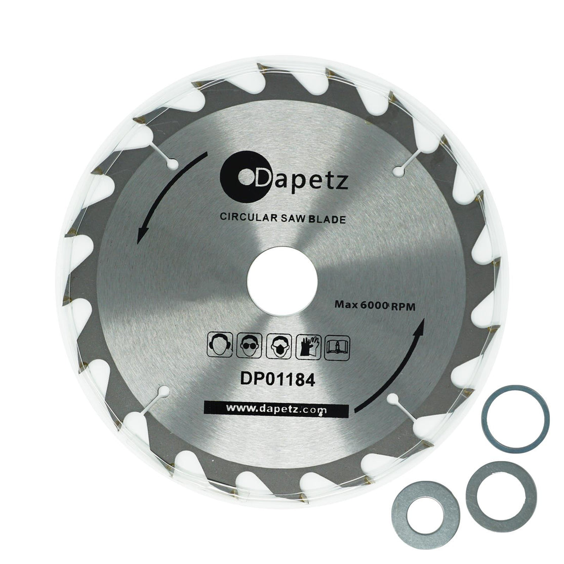 3 Piece TCT Circular Saw Blade Set 235 x 30 - 25, 16mm Rings By Dapetz