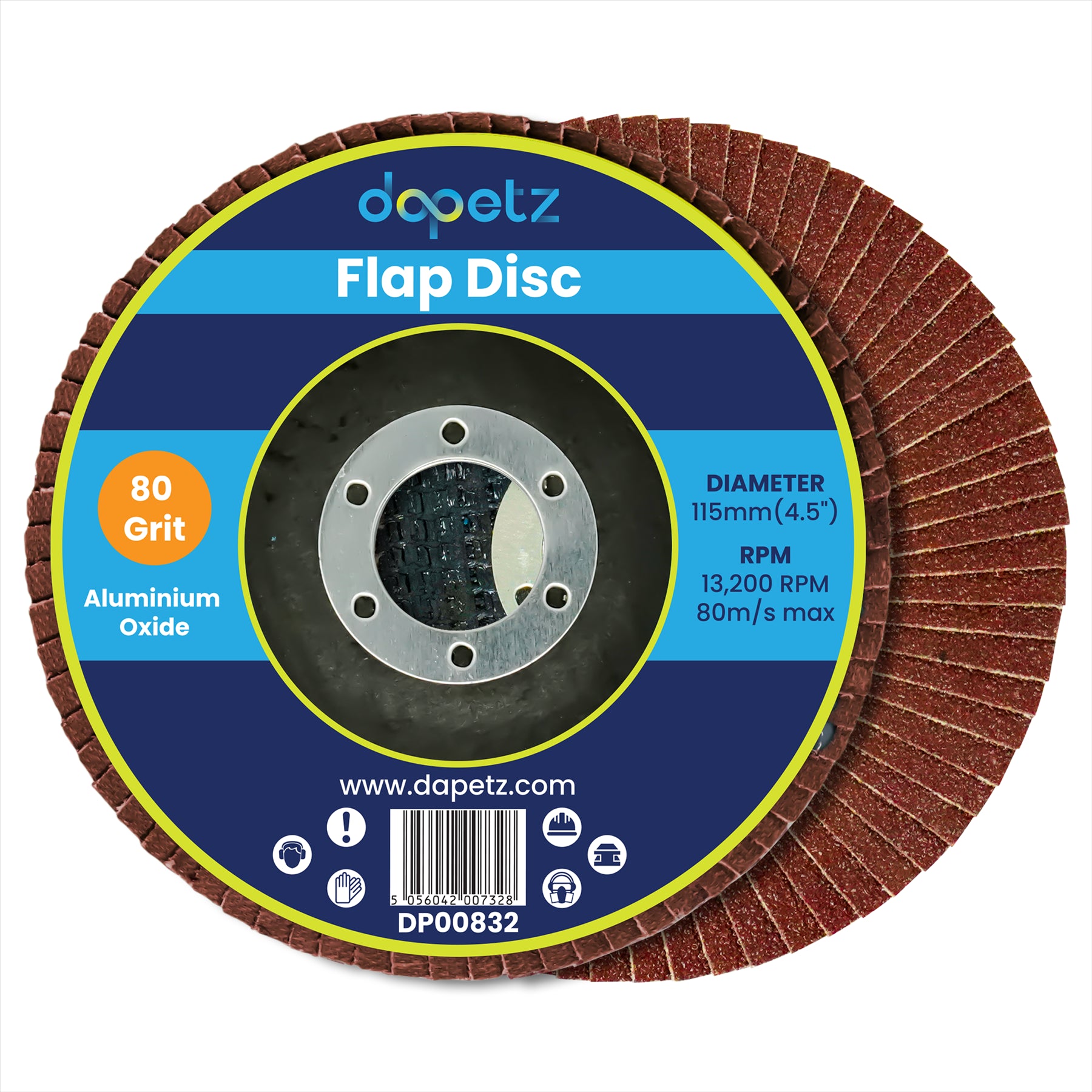 10X Flap Grinding Sanding Discs 115mm 4.5" 40 & 80 Grit Angle Wheel By Dapetz