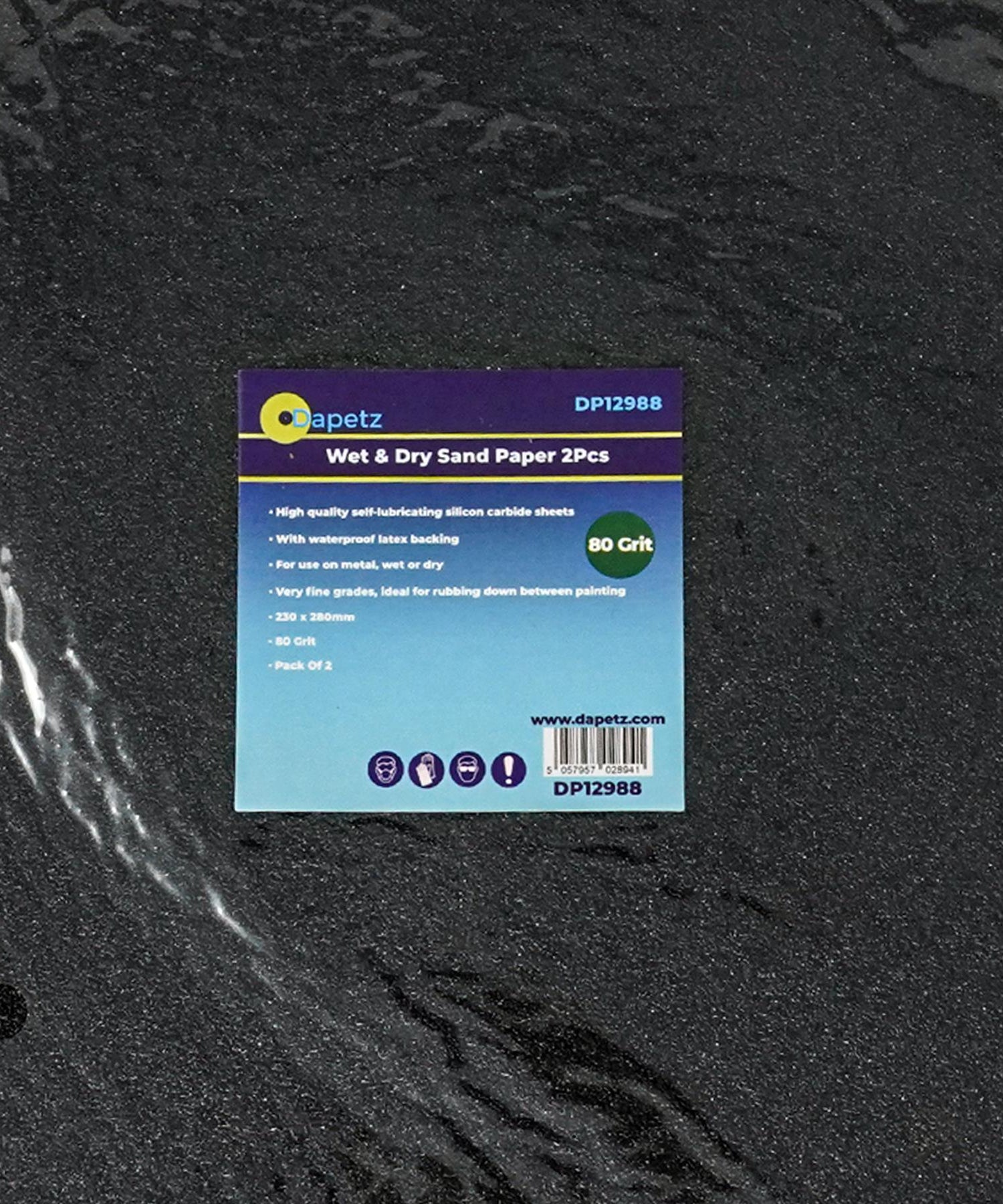 Wet And Dry Sandpaper 80 Grit Sand Paper 230 x 280mm Sanding Finishing A4 2Pcs By Dapetz